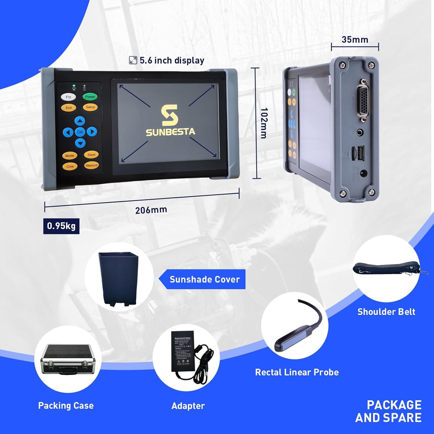 Ultrasonido Veterinario Portátil SUNBESTA A20 6.5 MHz