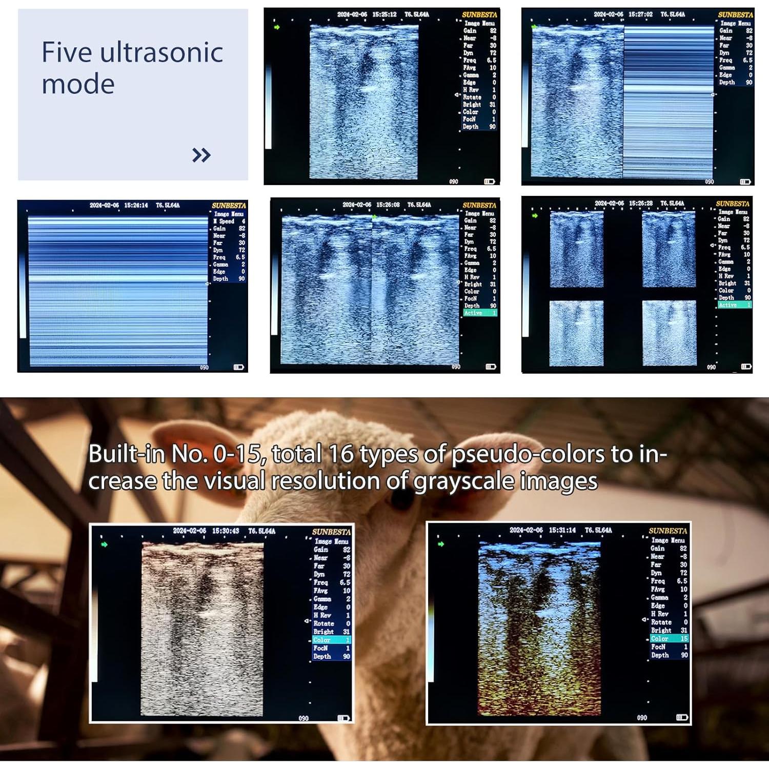 Ultrasonido Veterinario Portátil SUNBESTA A20 6.5 MHz