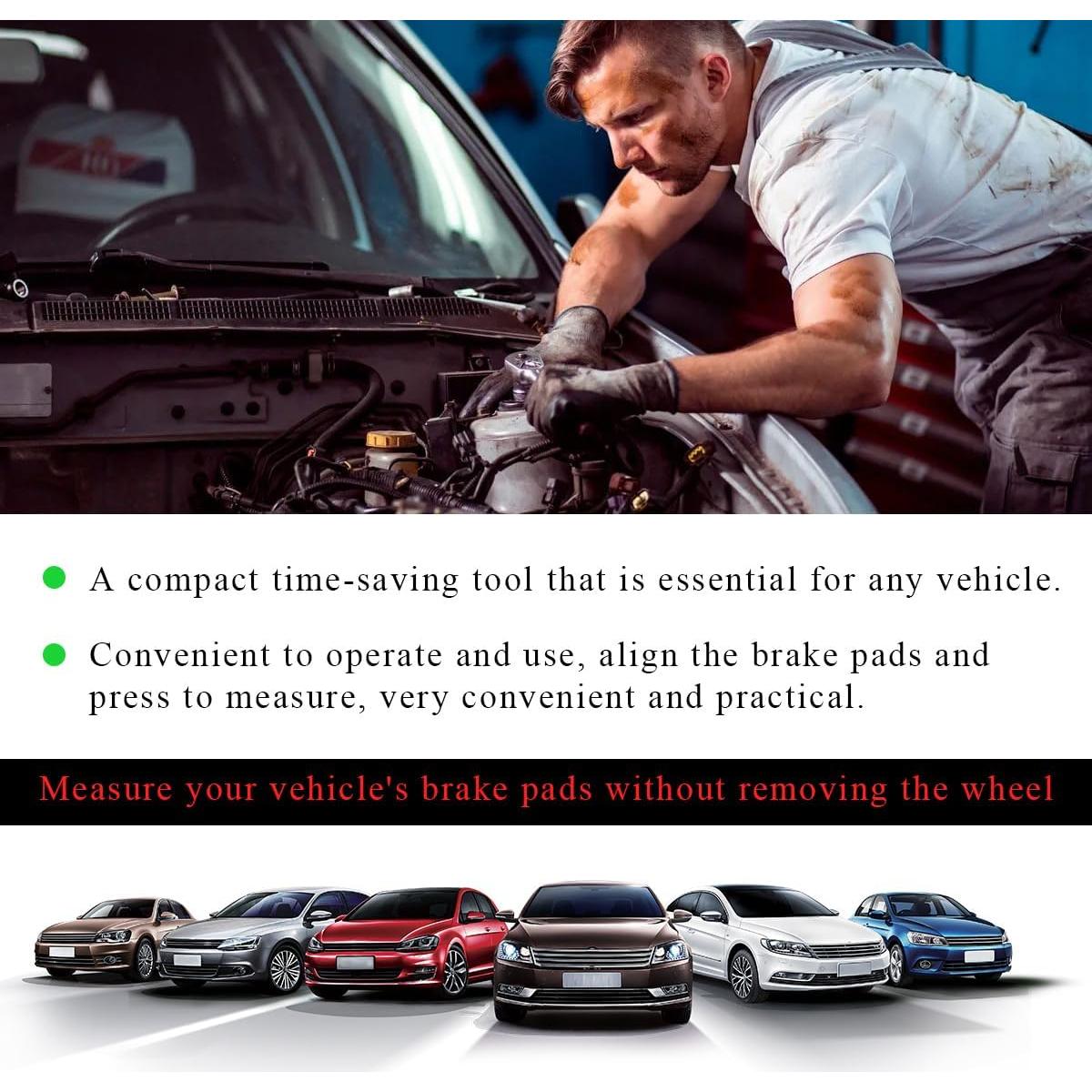 Medidor de Grosor de Pastillas de Freno Gasedin - Aluminio