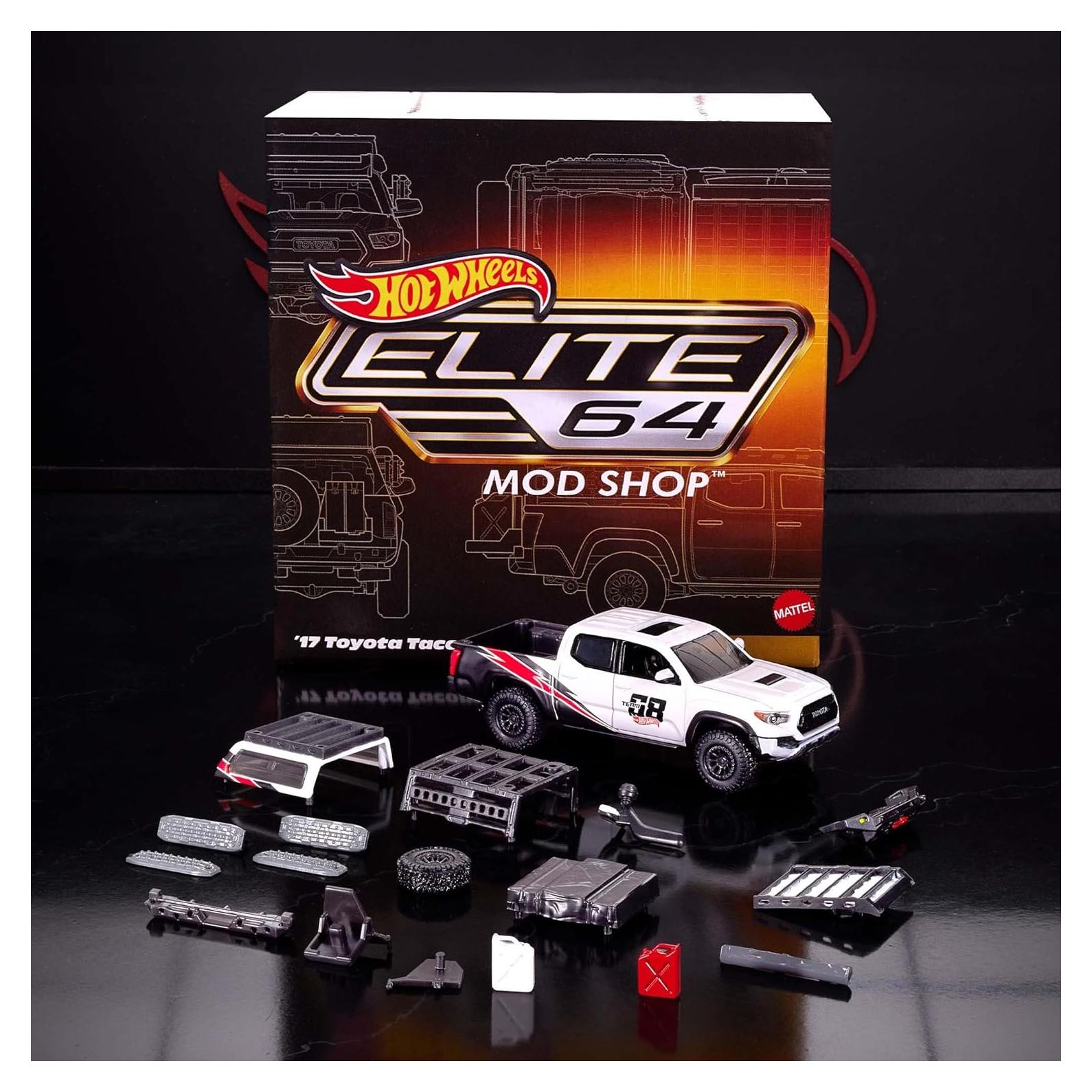 Hot Wheels Elite 64 Mod Shop Toyota Tacoma 2017 con Accesorios