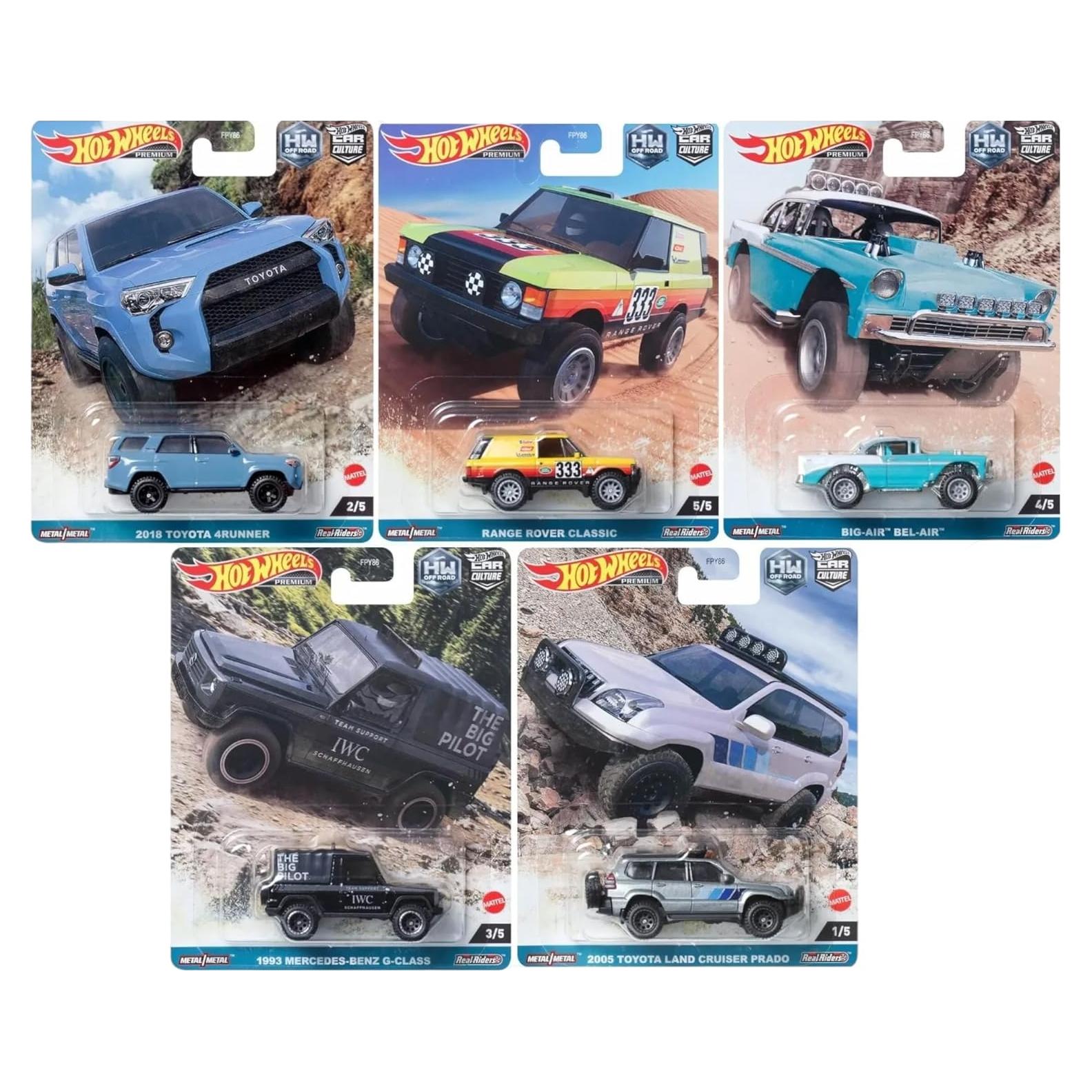 Conjunto de 5 Vehículos Diecast Off Road Hot Wheels 2023