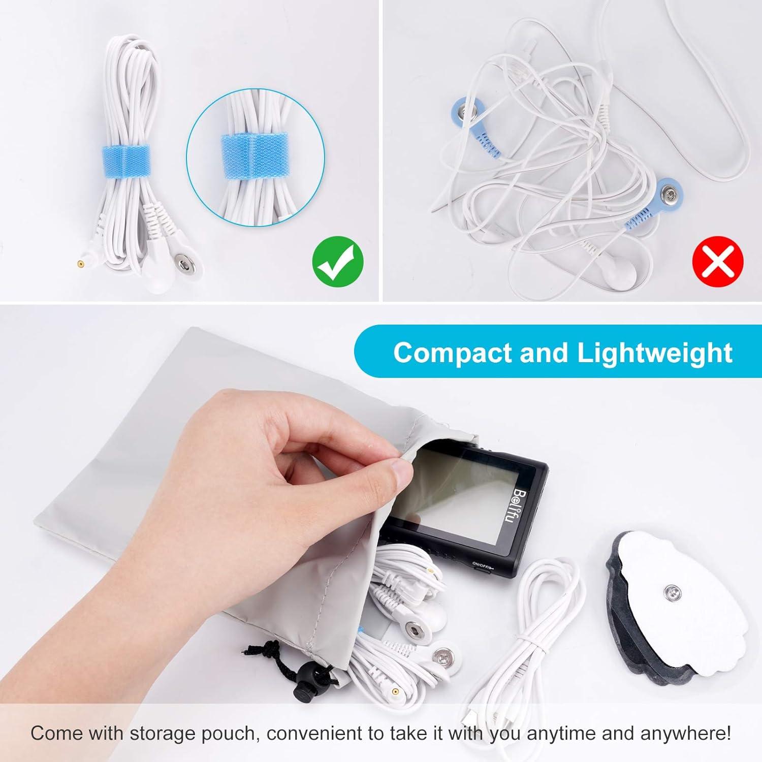 Masajeador TENS Belifu 4 Canales 24 Modos 30 Niveles Negro