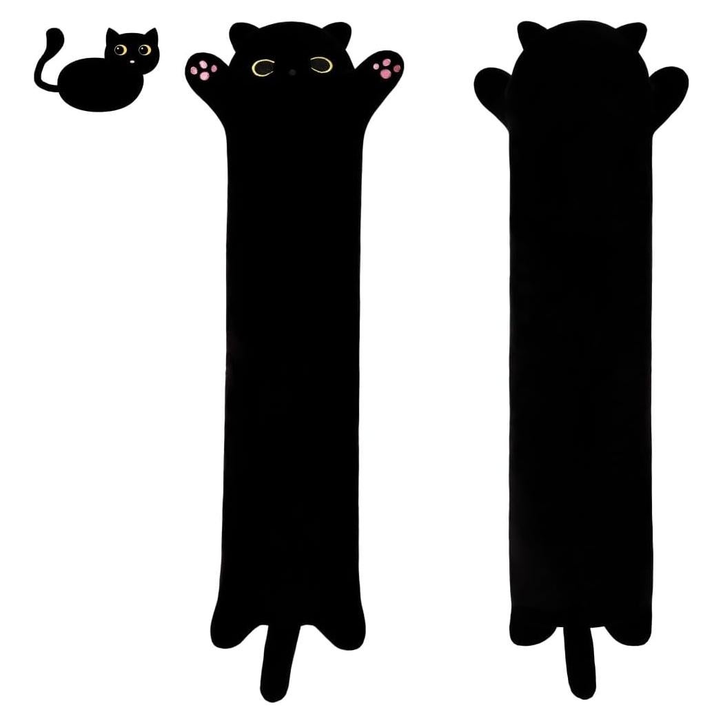 Pillow de Peluche Gato Negro MIAOHAHA 130cm Suave