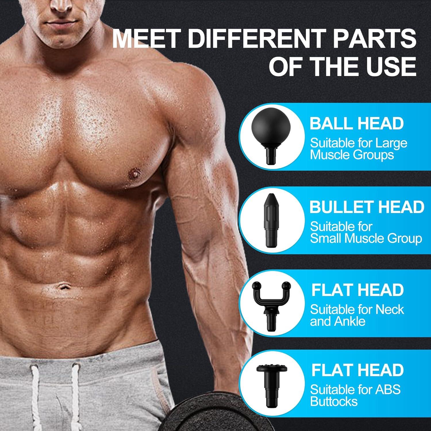 Mini Pistola de Masaje WP-518A Portátil con 6 Intensidades