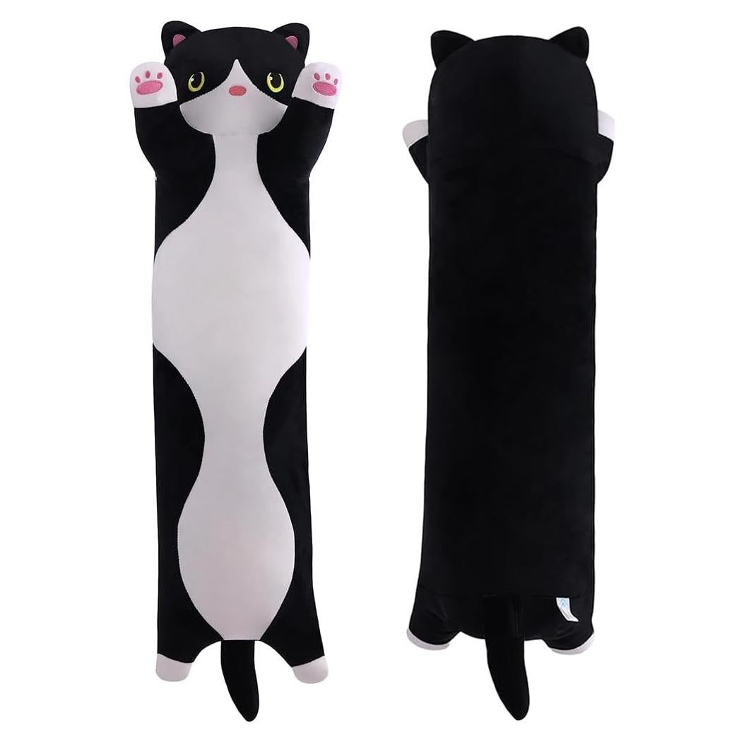 Almohada de Gato de Peluche MIAOHAHA 90cm Suave y Abrazable