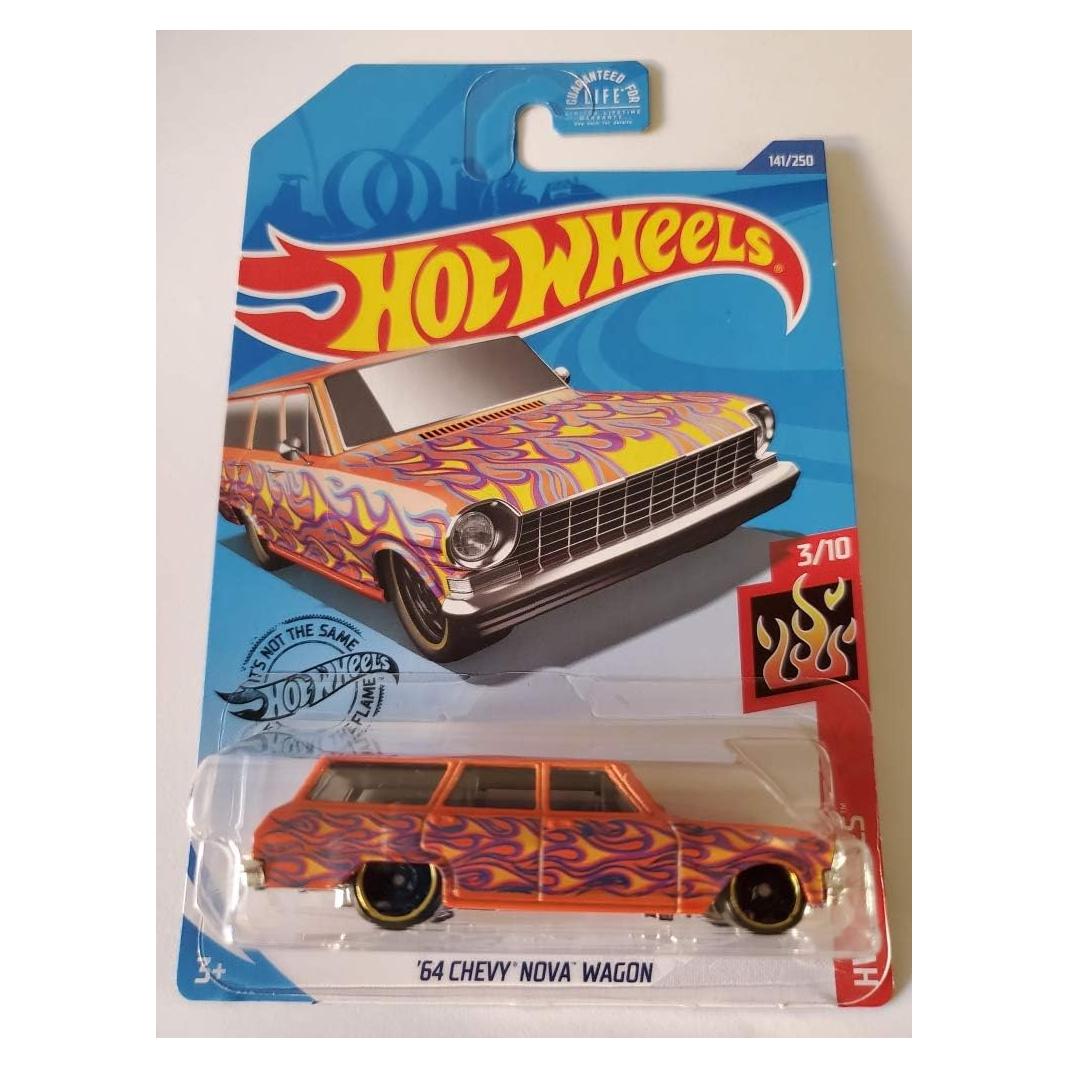 Auto de colección Hot Wheels 2020 Chevy Nova Wagon Naranja 1:64