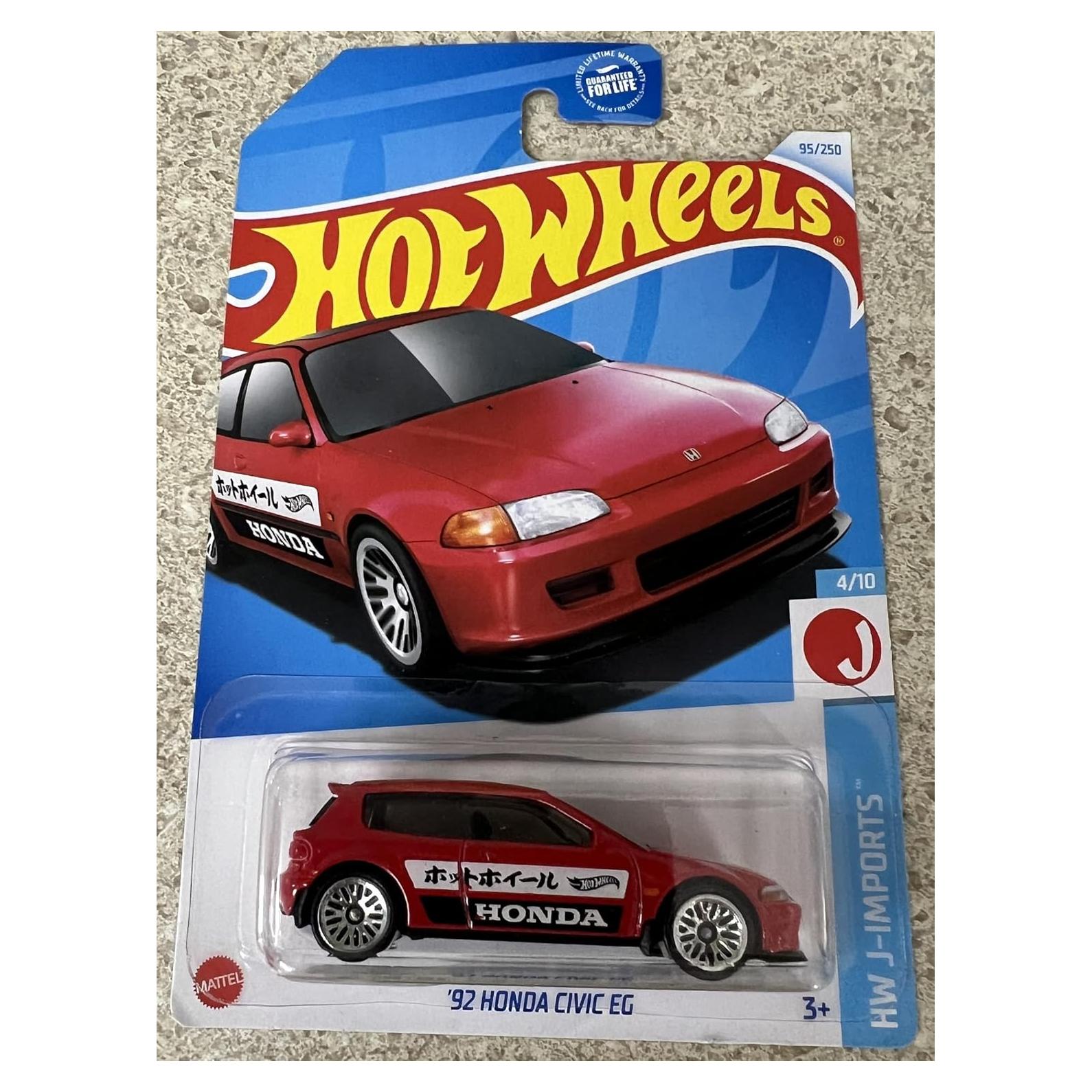 Hot Wheels 92 Honda Civic EG Rojo 1:64 Mattel Nuevo