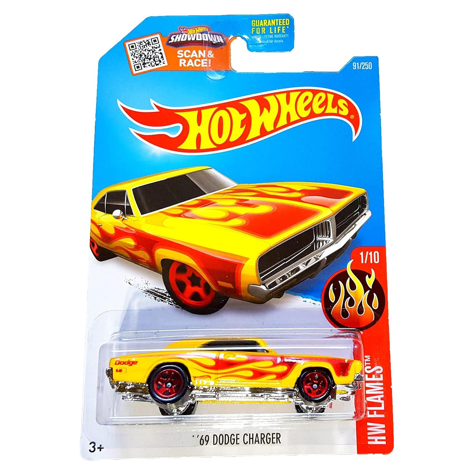 Hot Wheels 1:64 2016 HW Flames '69 Dodge Charger