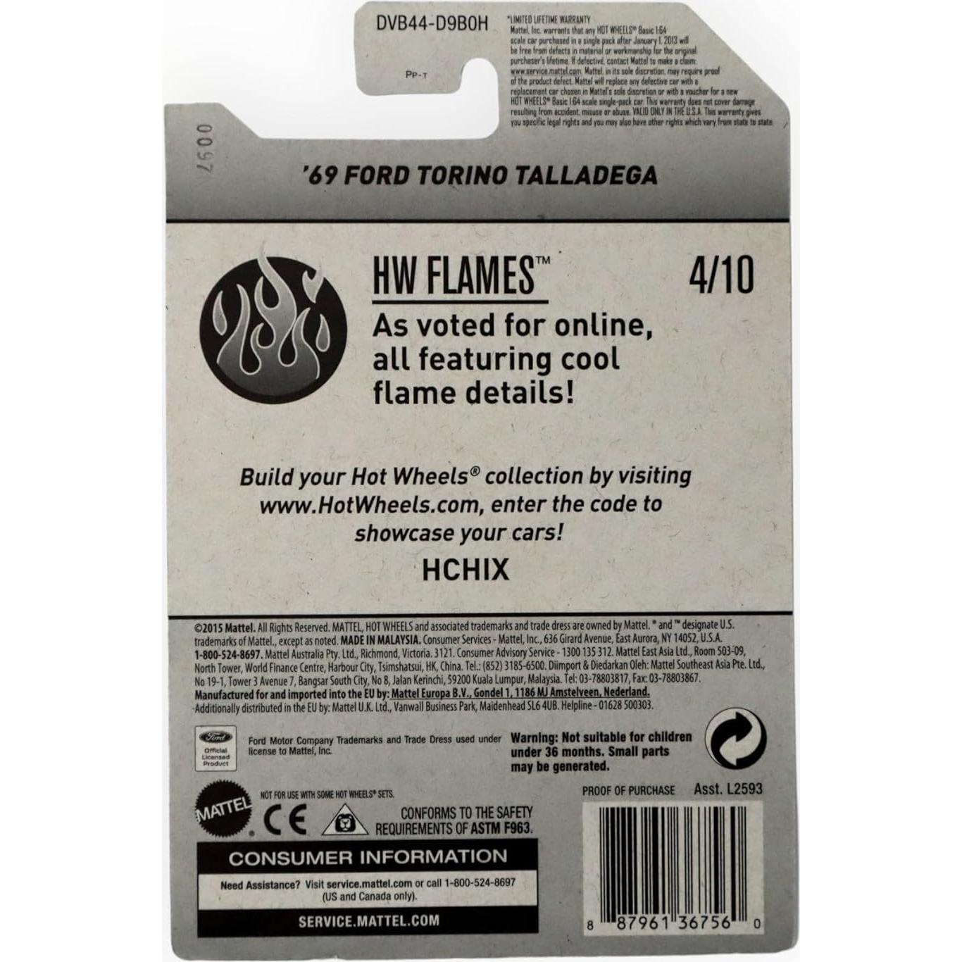 Hot Wheels Ford Torino Talladega 1:64 Metal Púrpura