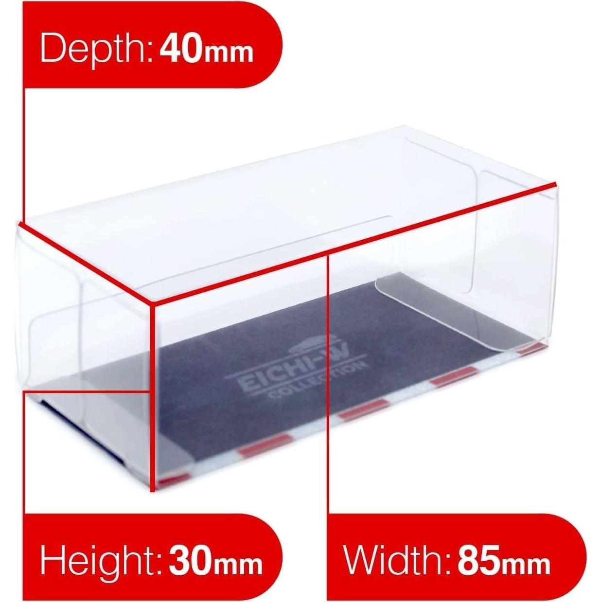 20 Cajas de Exhibición de Autos Eichi-W 1/64 Plástico Transparente