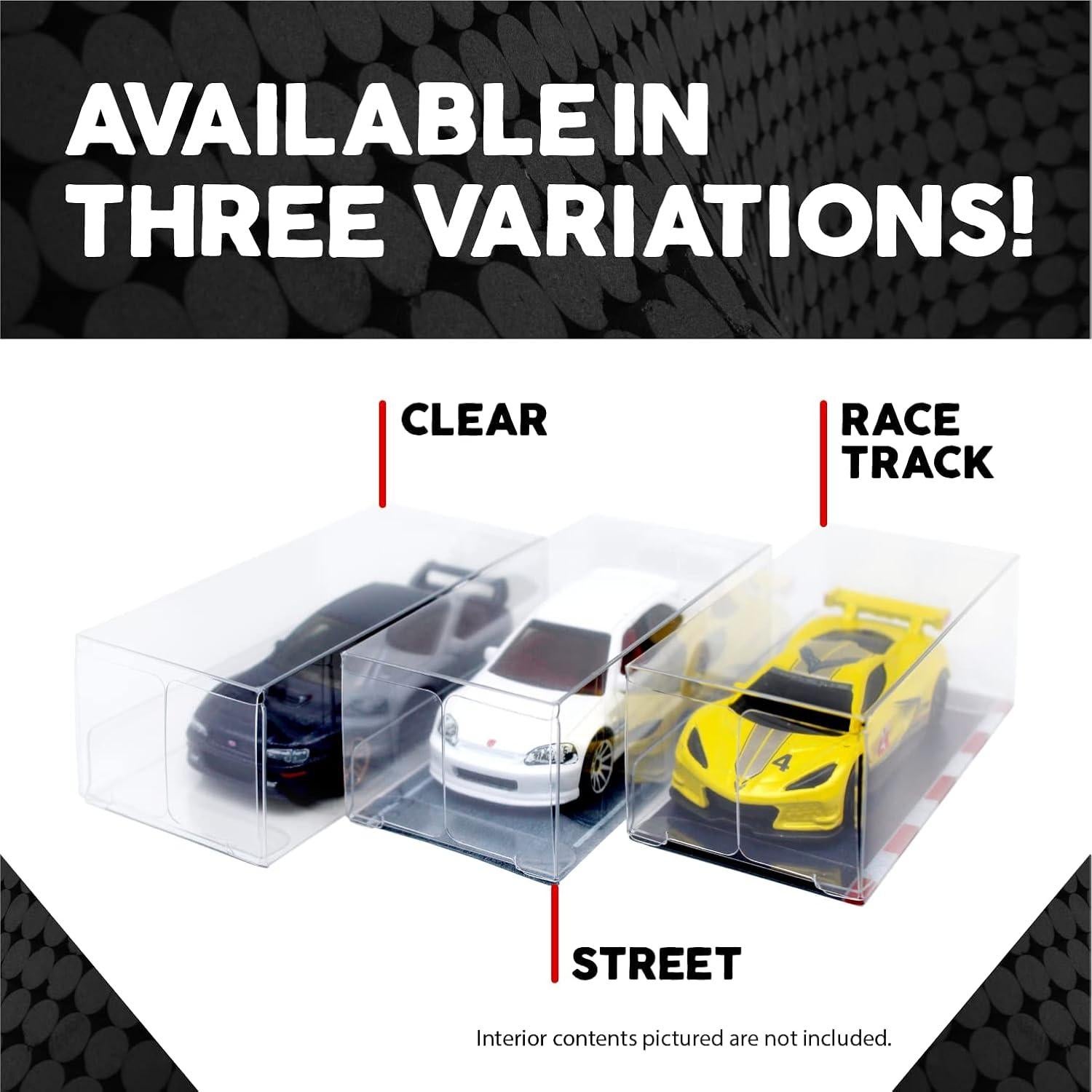 20 Cajas de Exhibición de Autos Eichi-W 1/64 Plástico Transparente