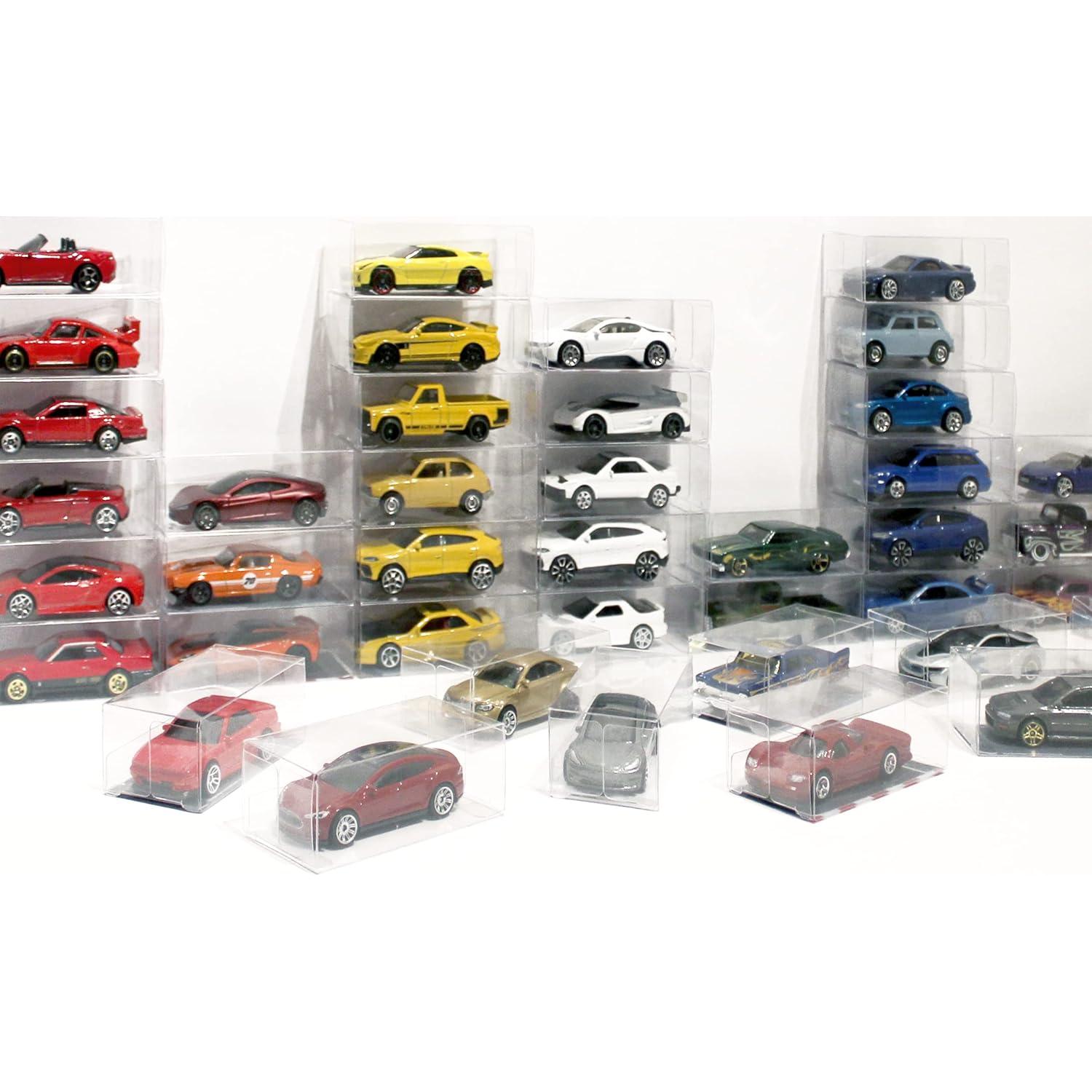 20 Cajas de Exhibición de Autos Eichi-W 1/64 Plástico Transparente
