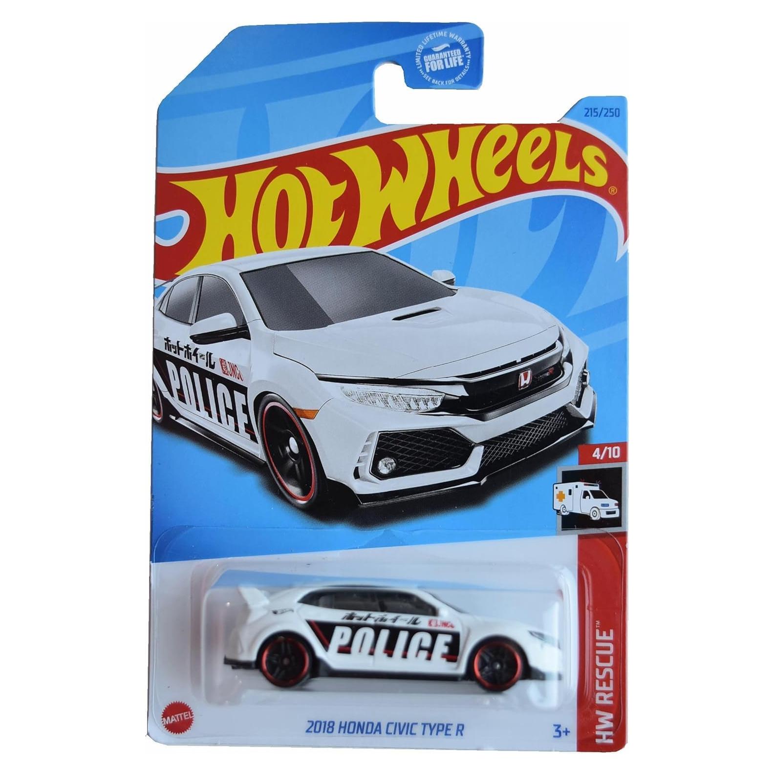 Hot Wheels Honda Civic Type R 2018 Escala 1:64 Blanco