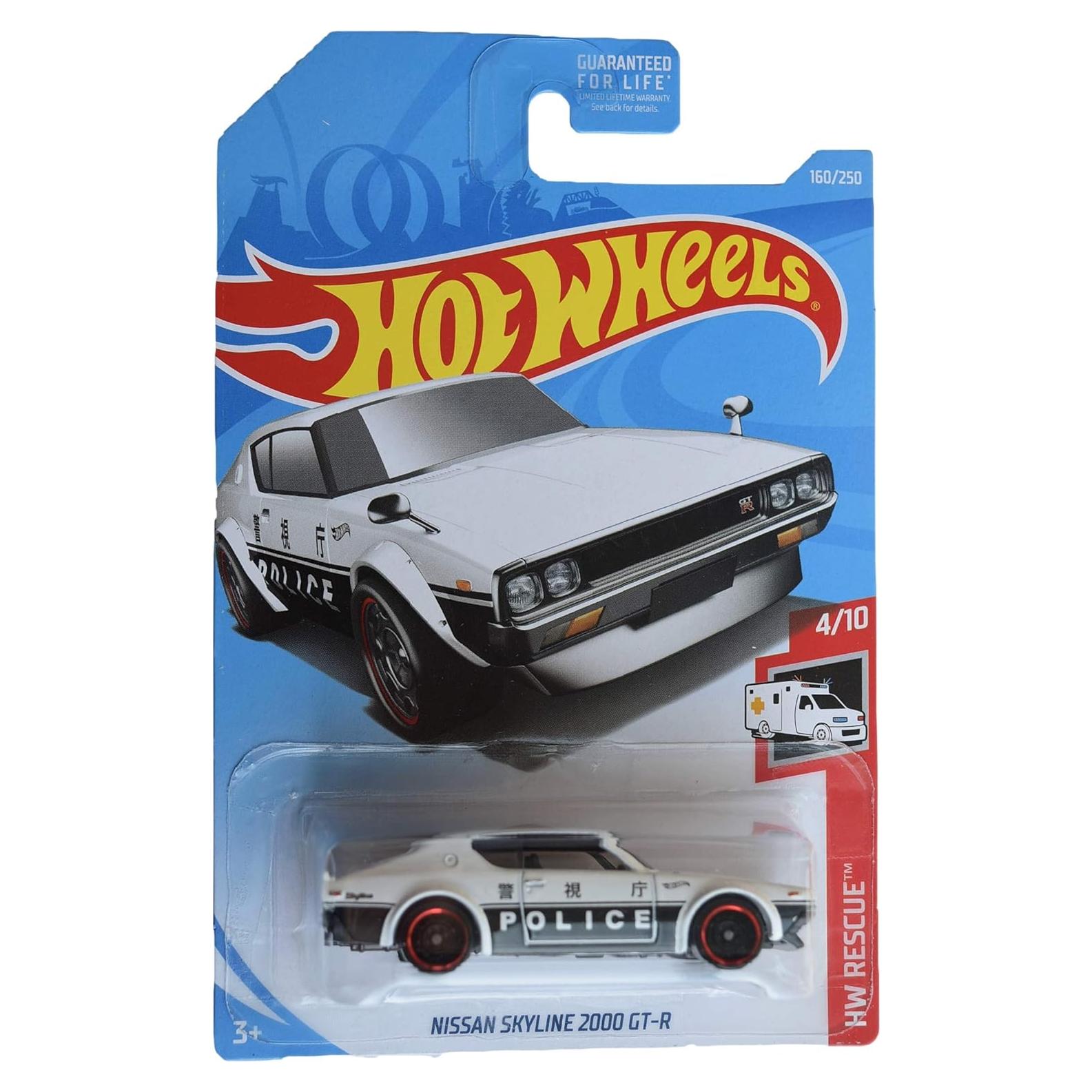 Hot Wheels Nissan Skyline 2000 GT-R Rescate 1:64 Die-Cast