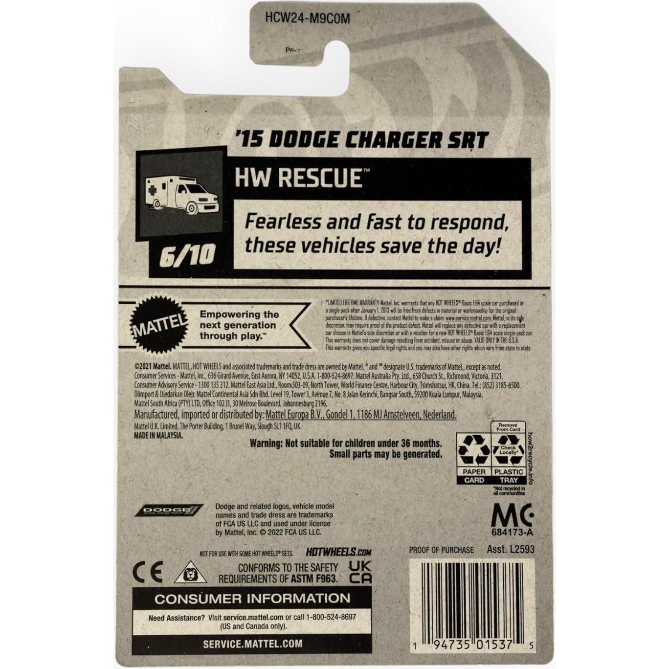 Hot Wheels 2022 Dodge Charger SRT EMS Azul 6/10 206/250