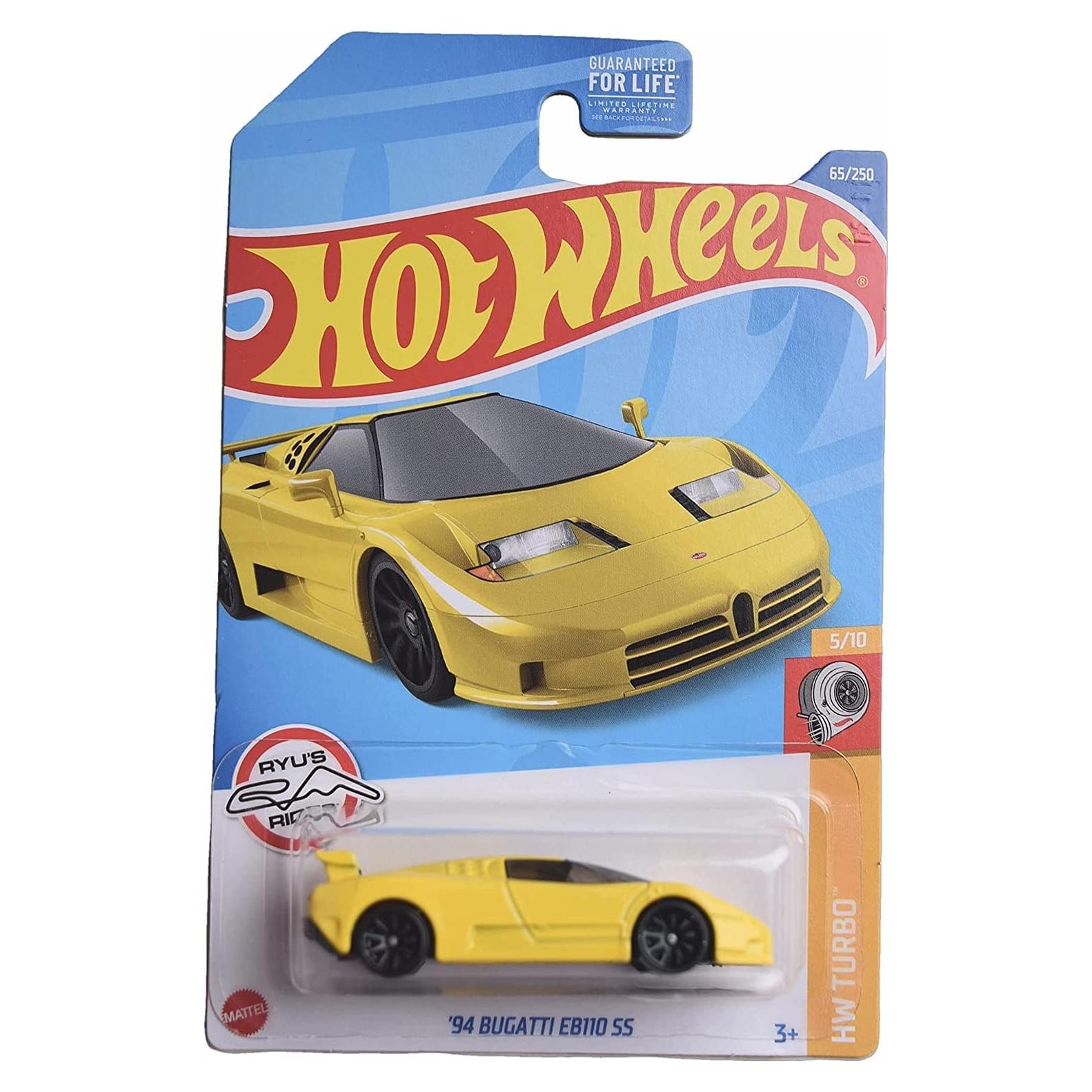 Hot Wheels Bugatti EB110 SS 1:64 Amarillo Metal Fundido