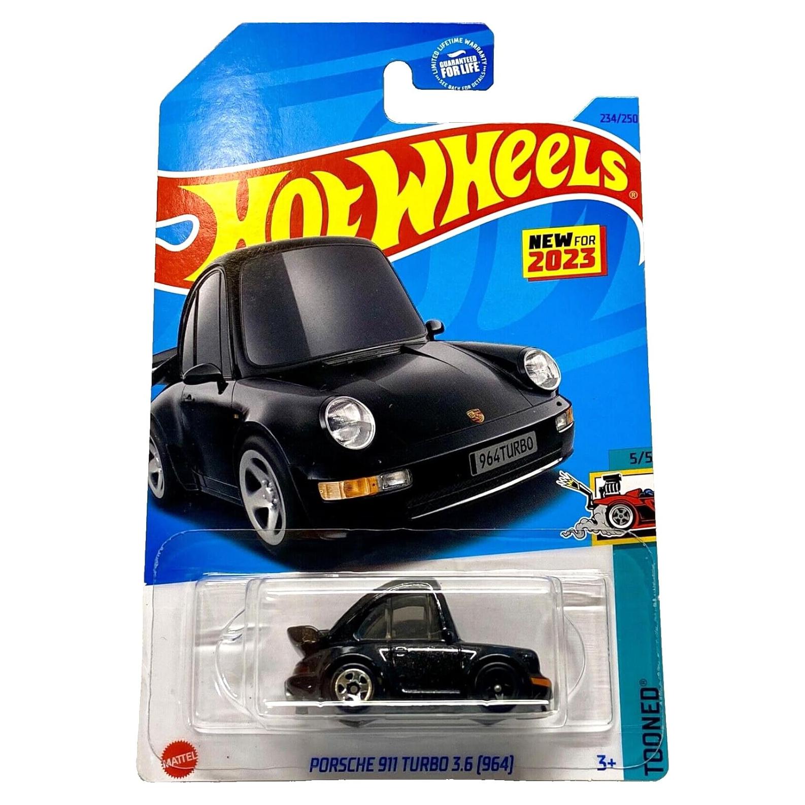 Hot Wheels Porsche 911 Turbo 3.6 Tooned Negro 1:64