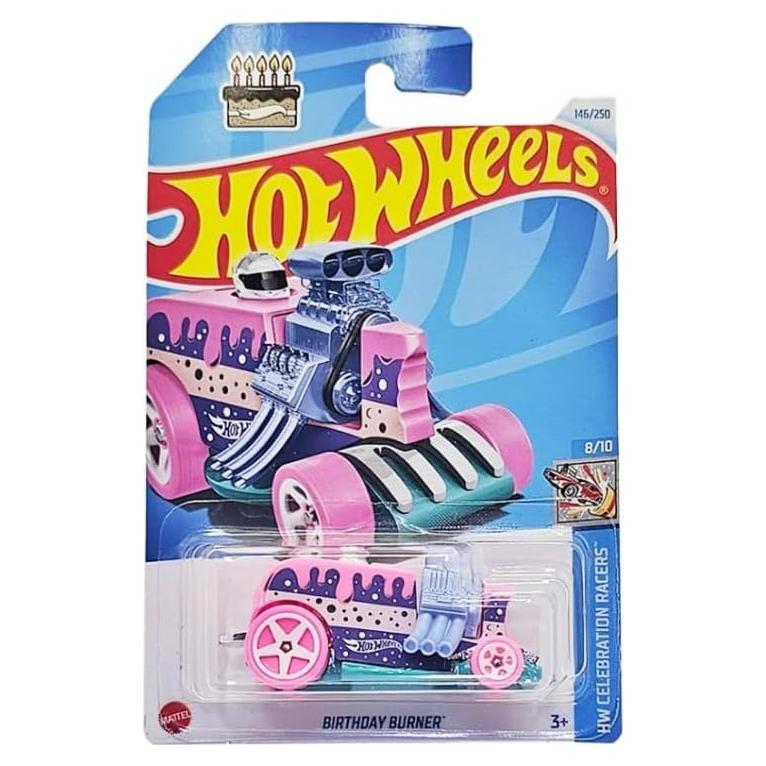 Hot Wheels Cumpleaños Quemador Rosa Verde Azulado 8/10