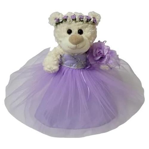 Oso de Peluche Mi Presentacion 30 cm Vestido Elegante