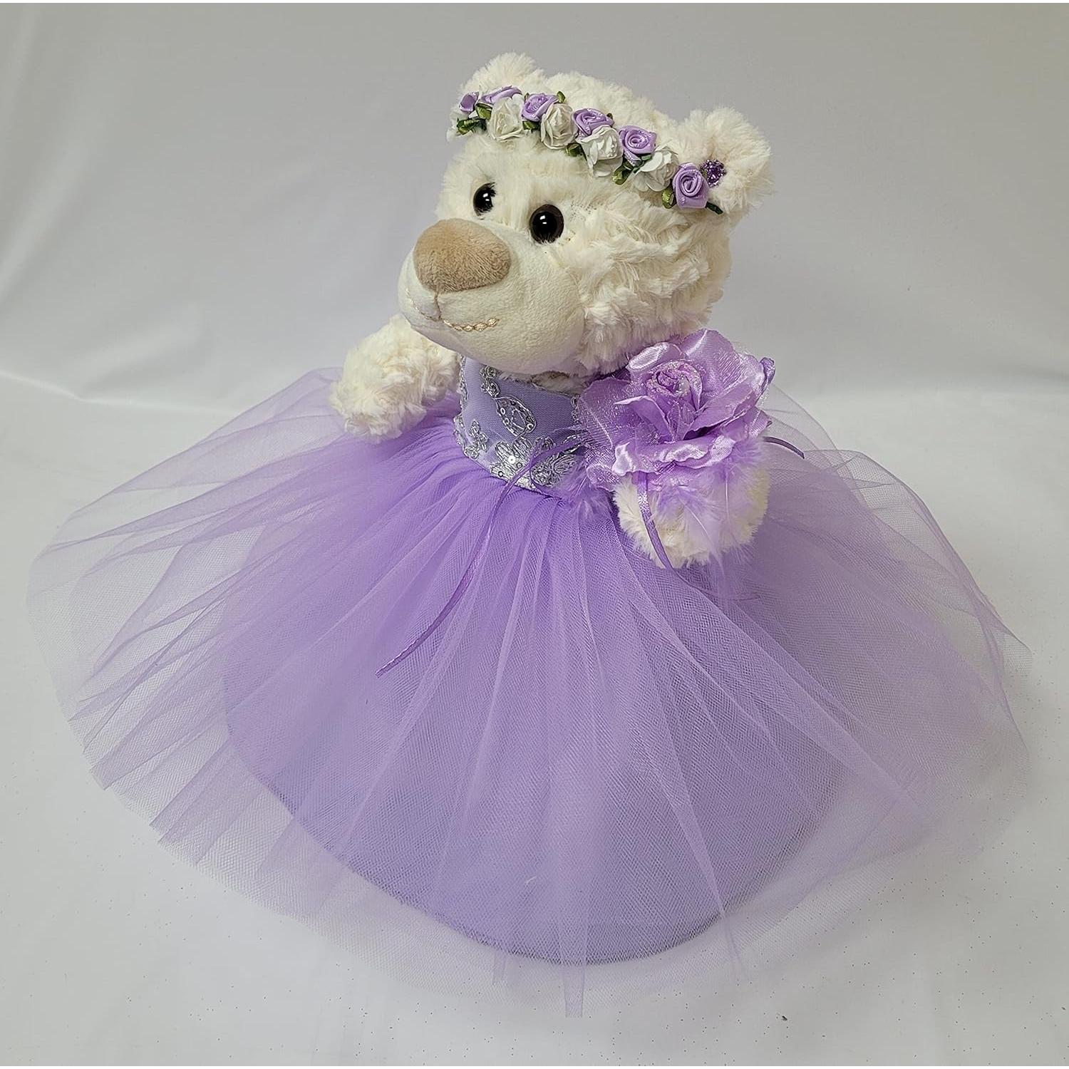 Oso de Peluche Mi Presentacion 30 cm Vestido Elegante