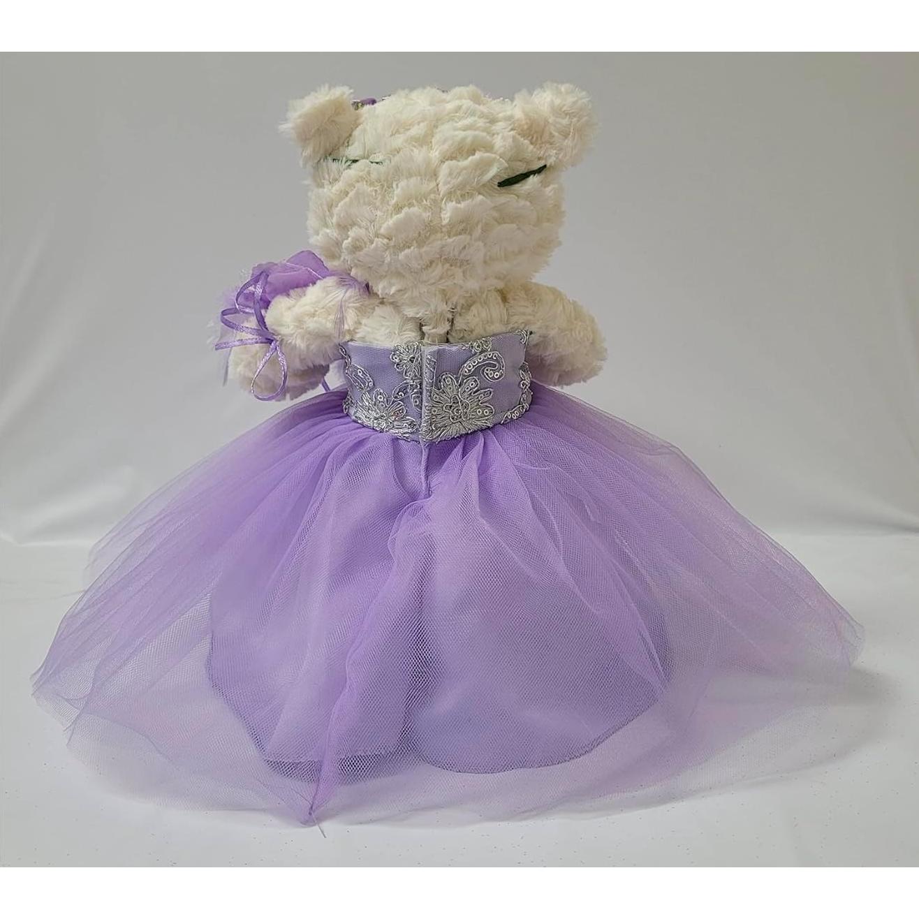 Oso de Peluche Mi Presentacion 30 cm Vestido Elegante
