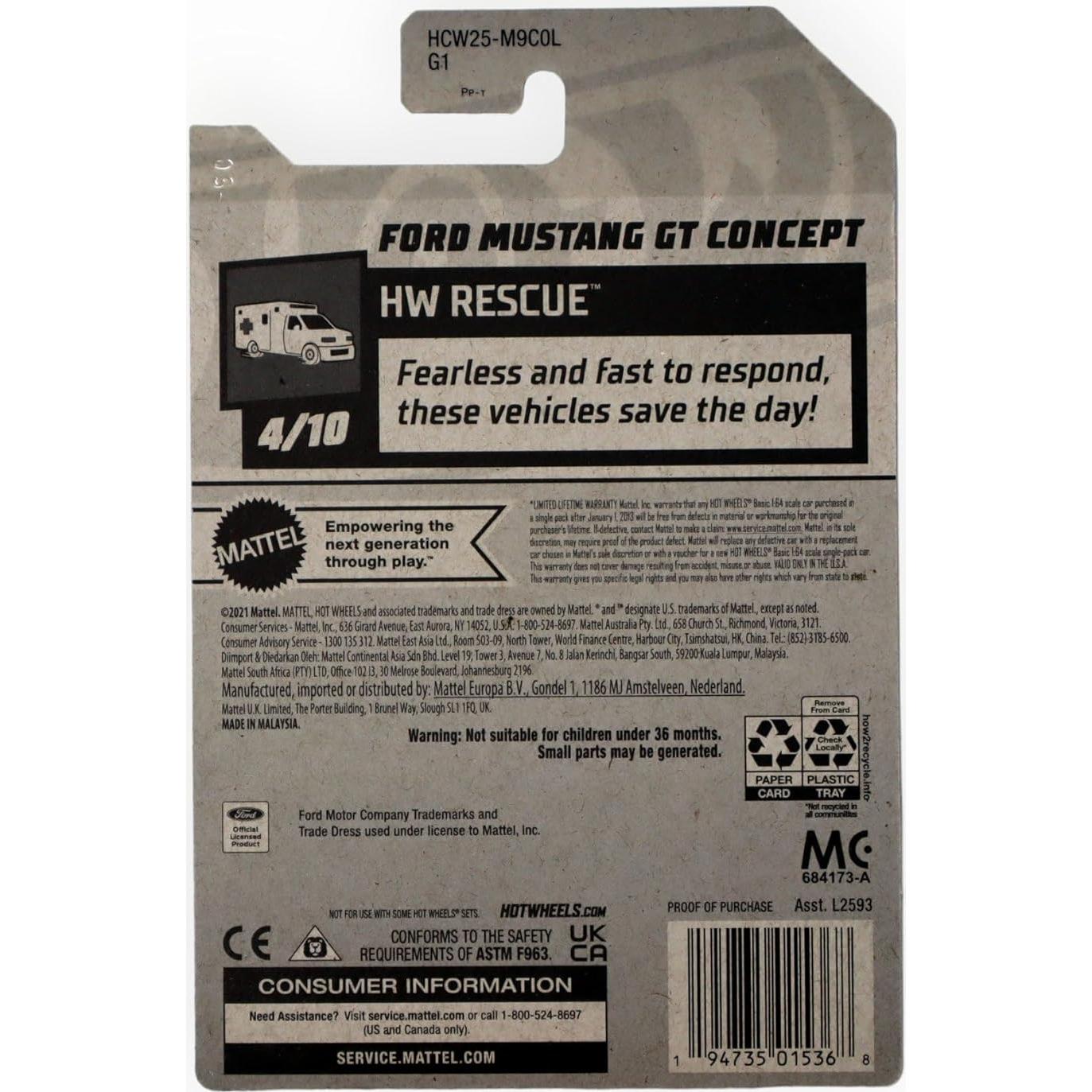 Hot Wheels Ford Mustang GT Concept 2022 - Blanco - 1:64