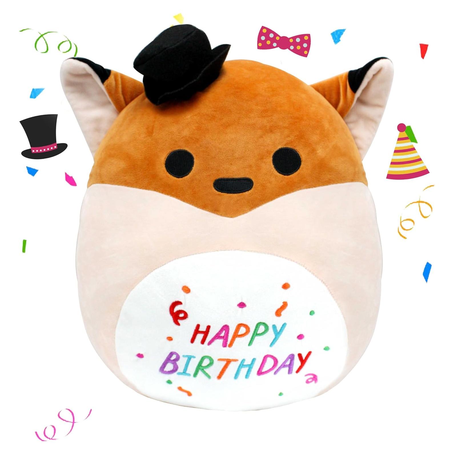 Almohada Zorro Suave AmyToo 39 cm para Cumpleaños