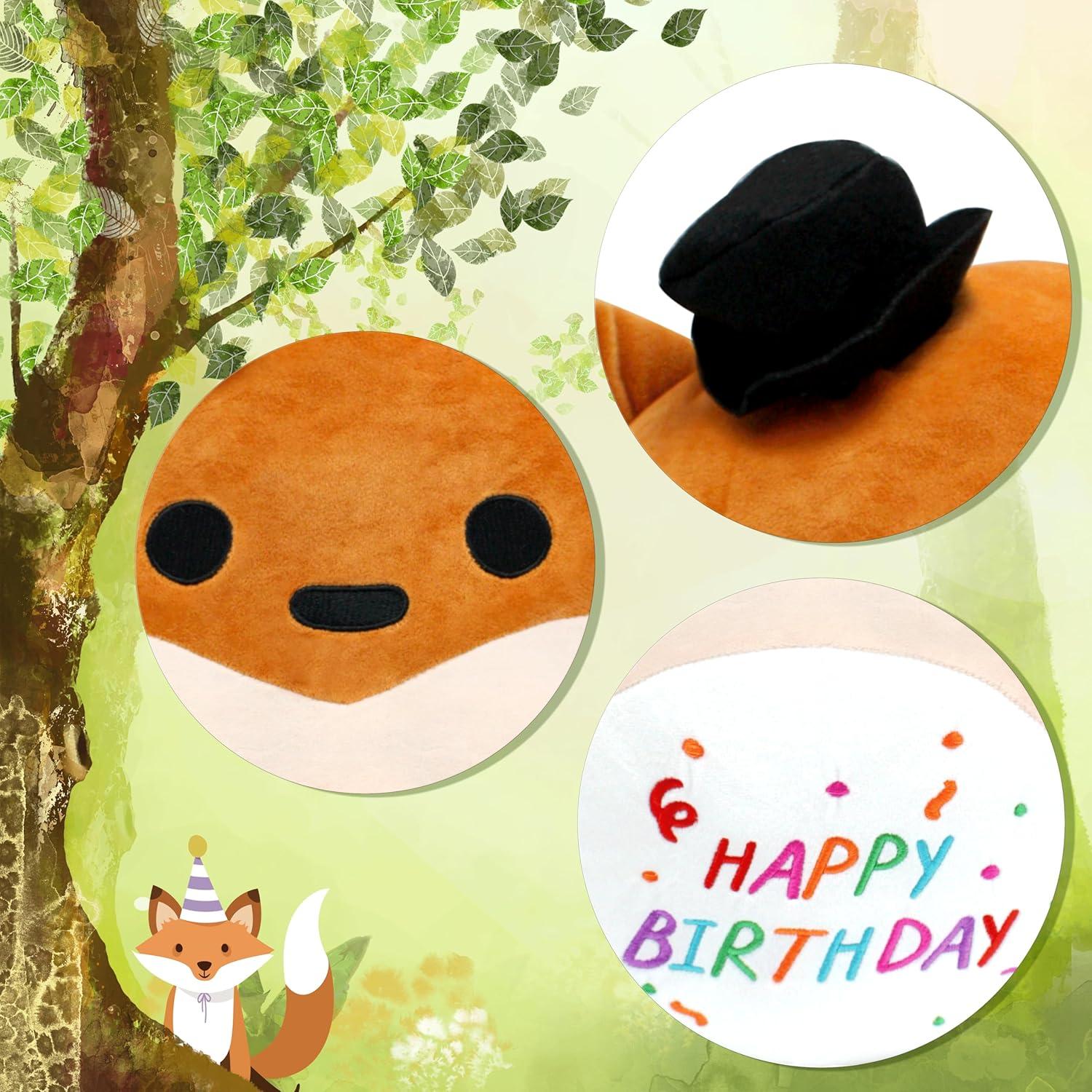 Almohada Zorro Suave AmyToo 39 cm para Cumpleaños