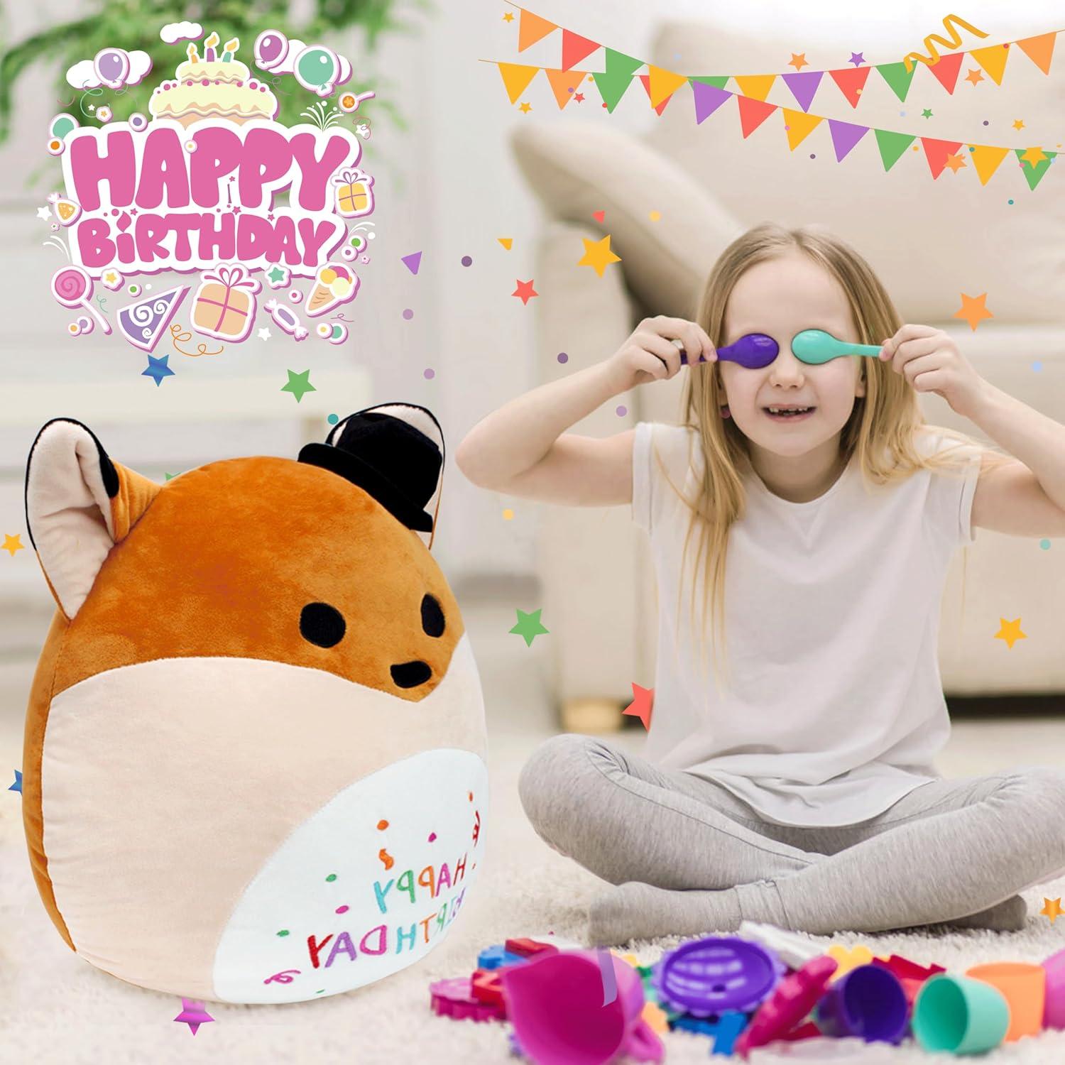 Almohada Zorro Suave AmyToo 39 cm para Cumpleaños