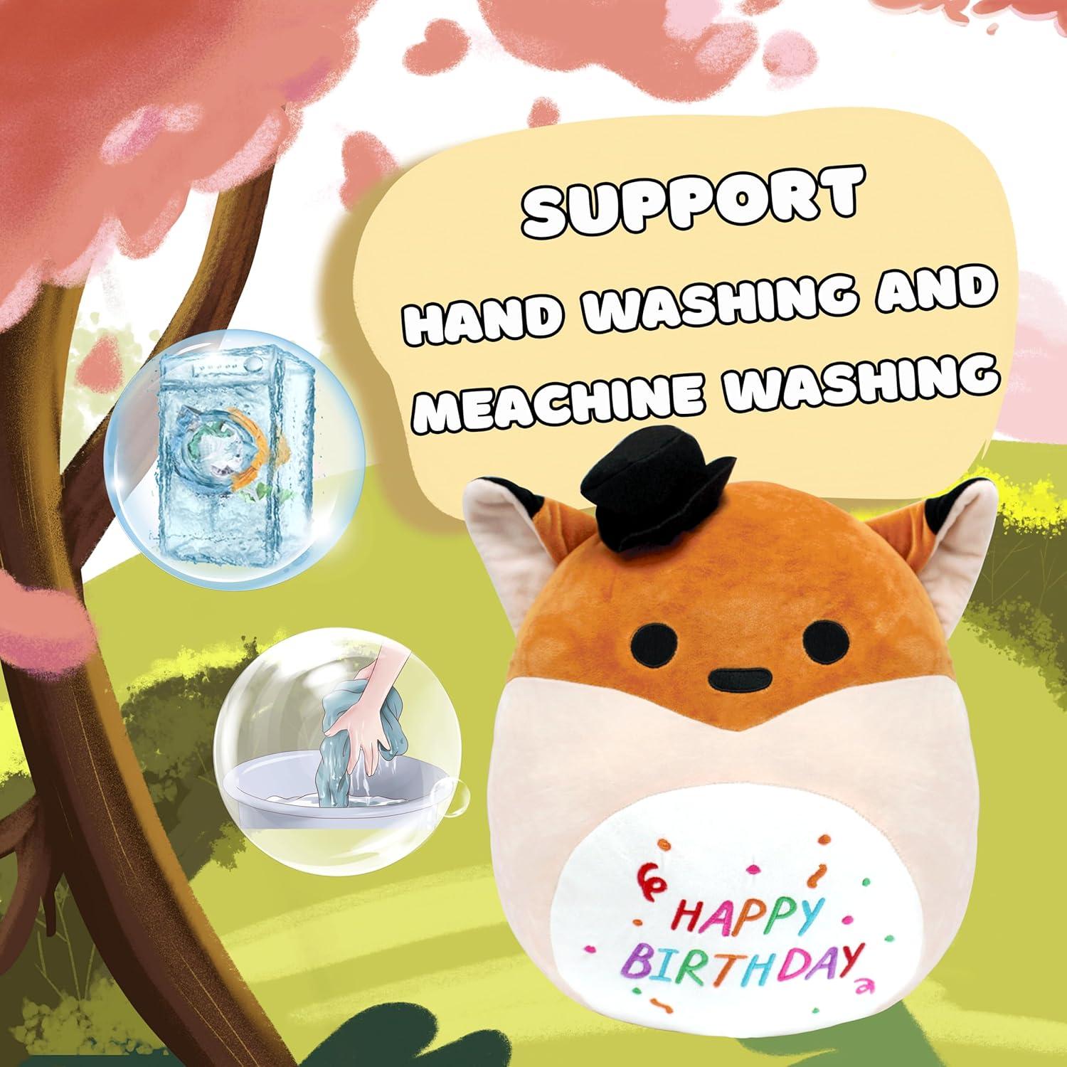 Almohada Zorro Suave AmyToo 39 cm para Cumpleaños