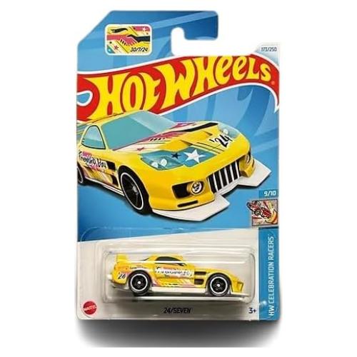 Coche Hot Wheels 24/Siete Amarillo 1:64 HW Celebración Corredores