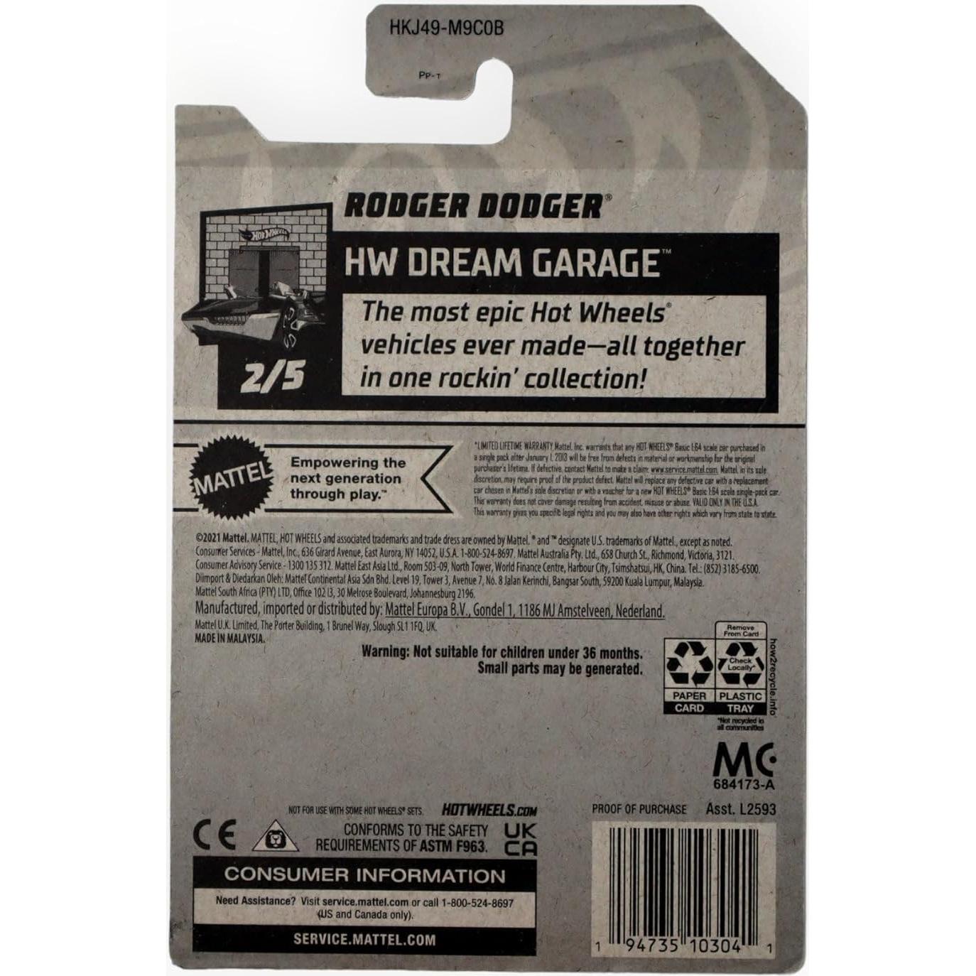 Hot Wheels Rodger Dodger 1:64 Die Cast Nuevo Sellado