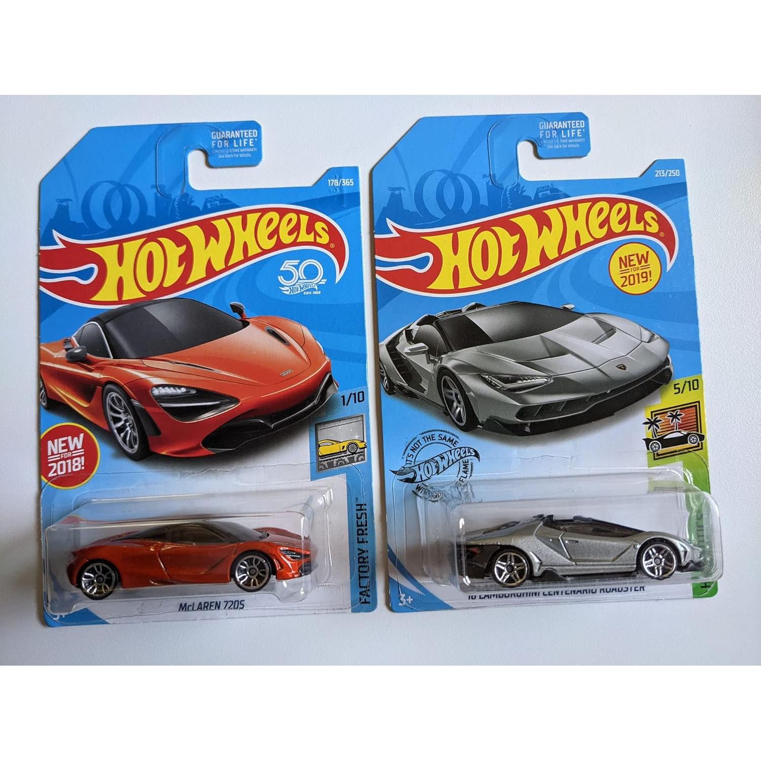 Paquete de 2 Vehículos Hot Wheels Lamborghini y McLaren