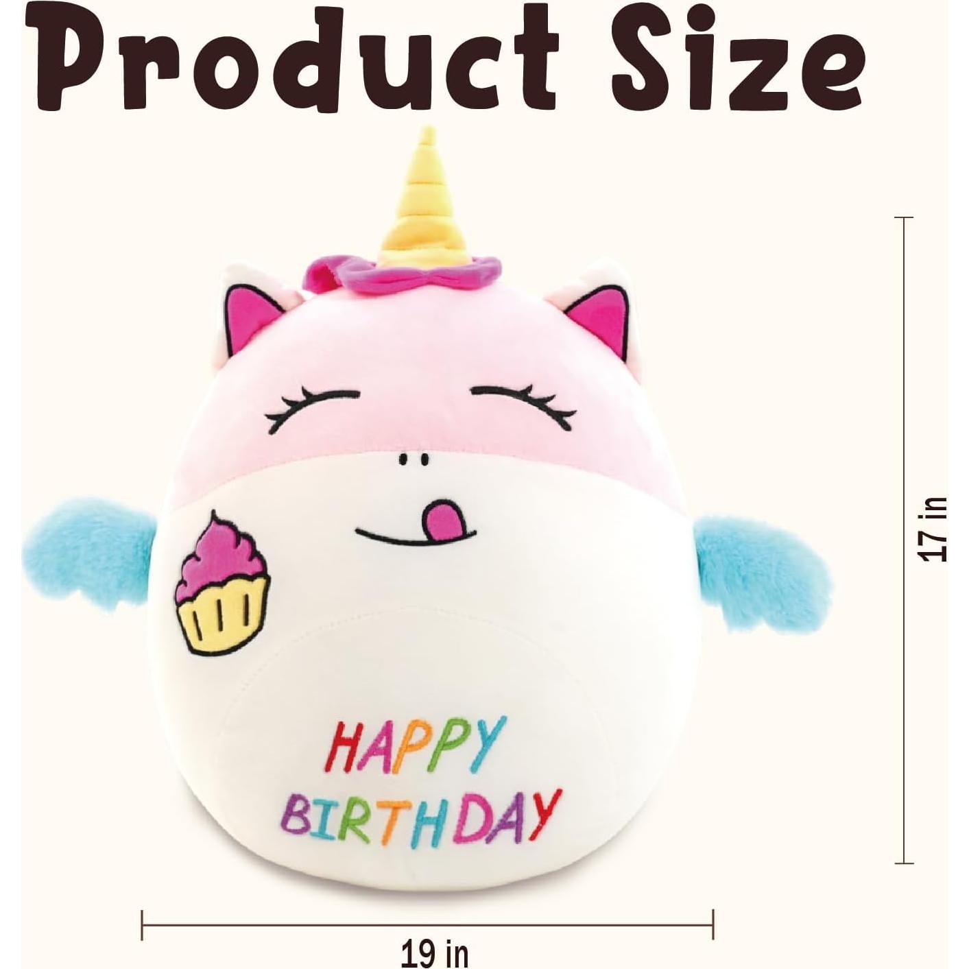 Almohada de Peluche Unicornio AmyToo 40x35 cm Cumpleaños