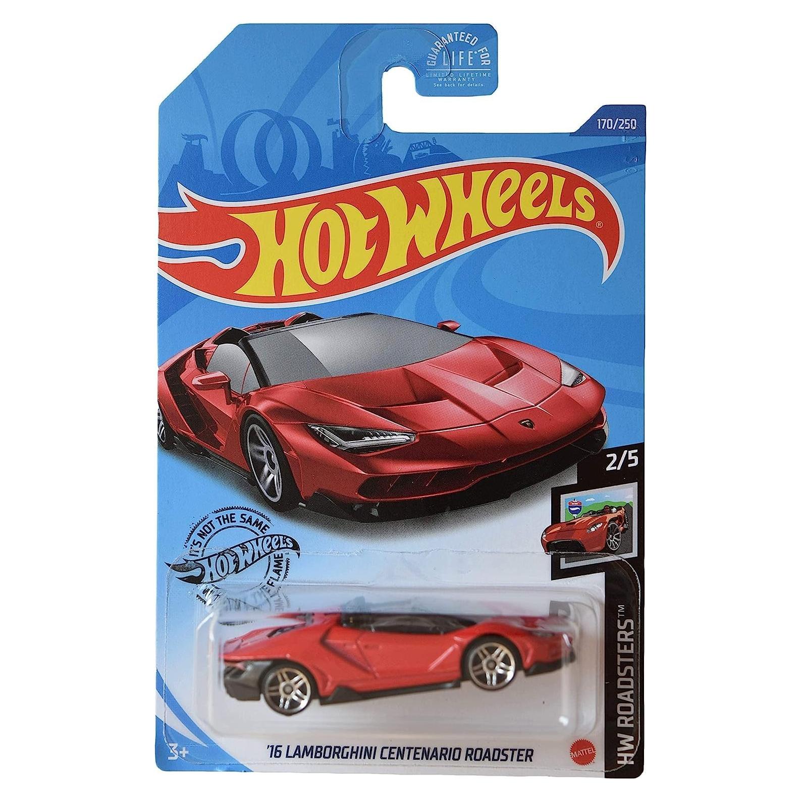 Hot Wheels Lamborghini Centenario Roadster Rojo 3.3x10.9cm