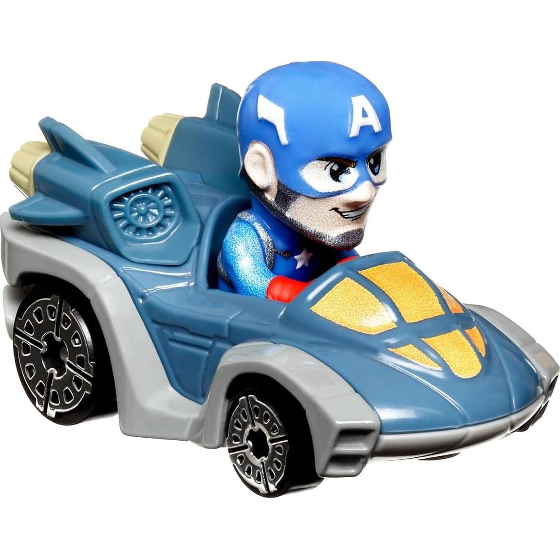 Hot Wheels RacerVerse Coche Capitán América Metal 3.18x6.35cm
