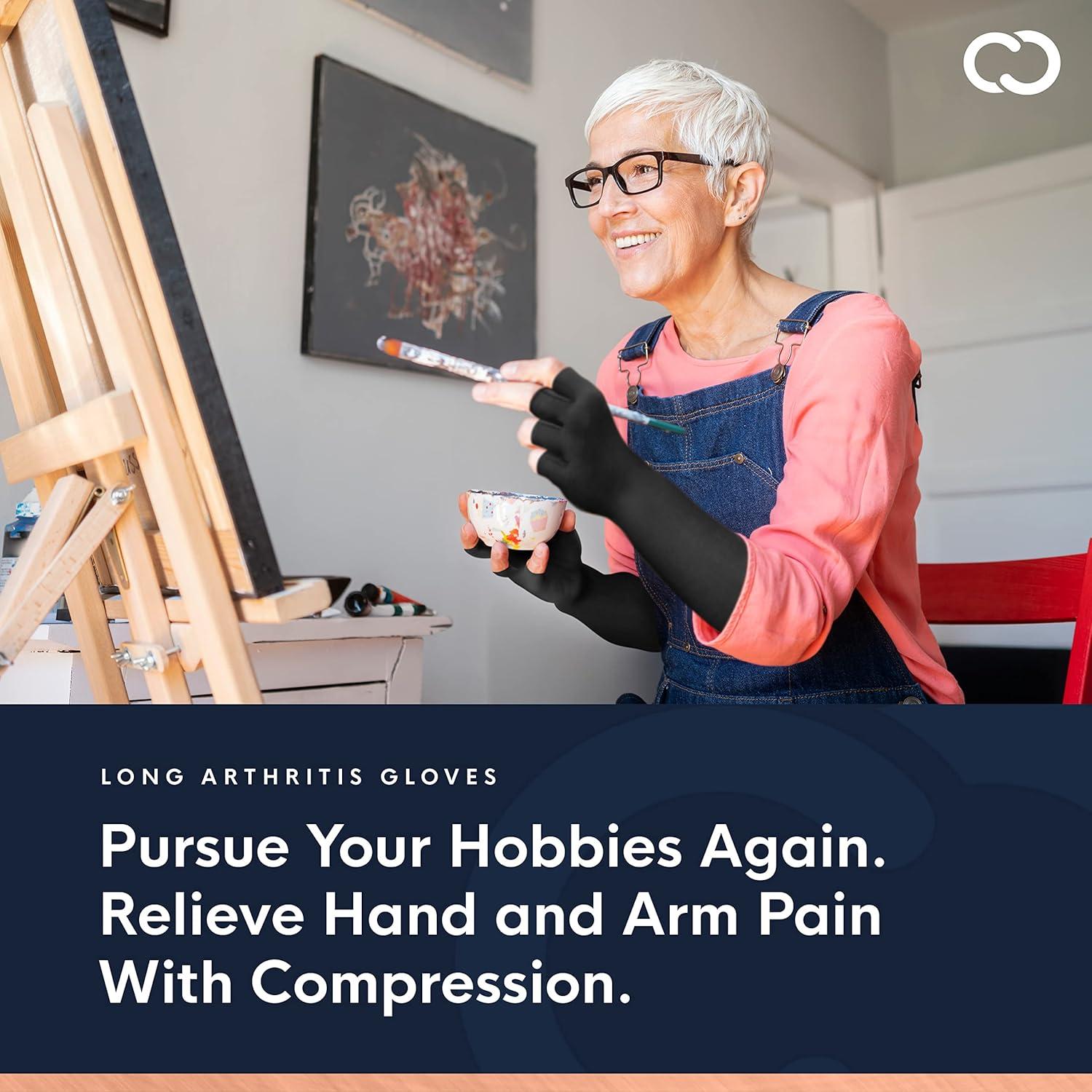 Guantes de Compresión Larga Copper Compression para Artritis