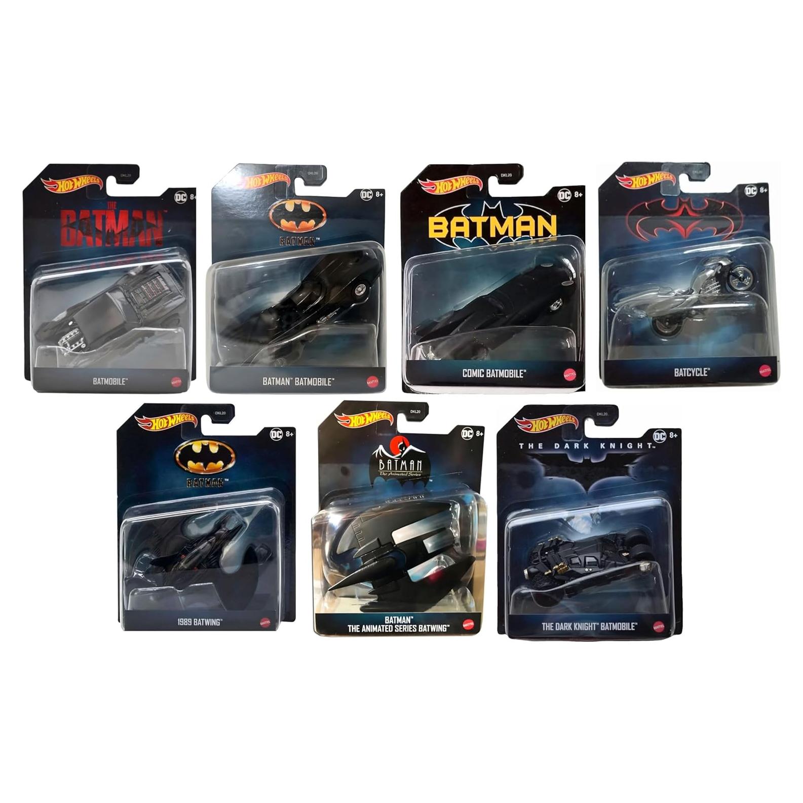 Conjunto de Vehículos Die-Cast Hot Wheels DC Batman 7 Piezas