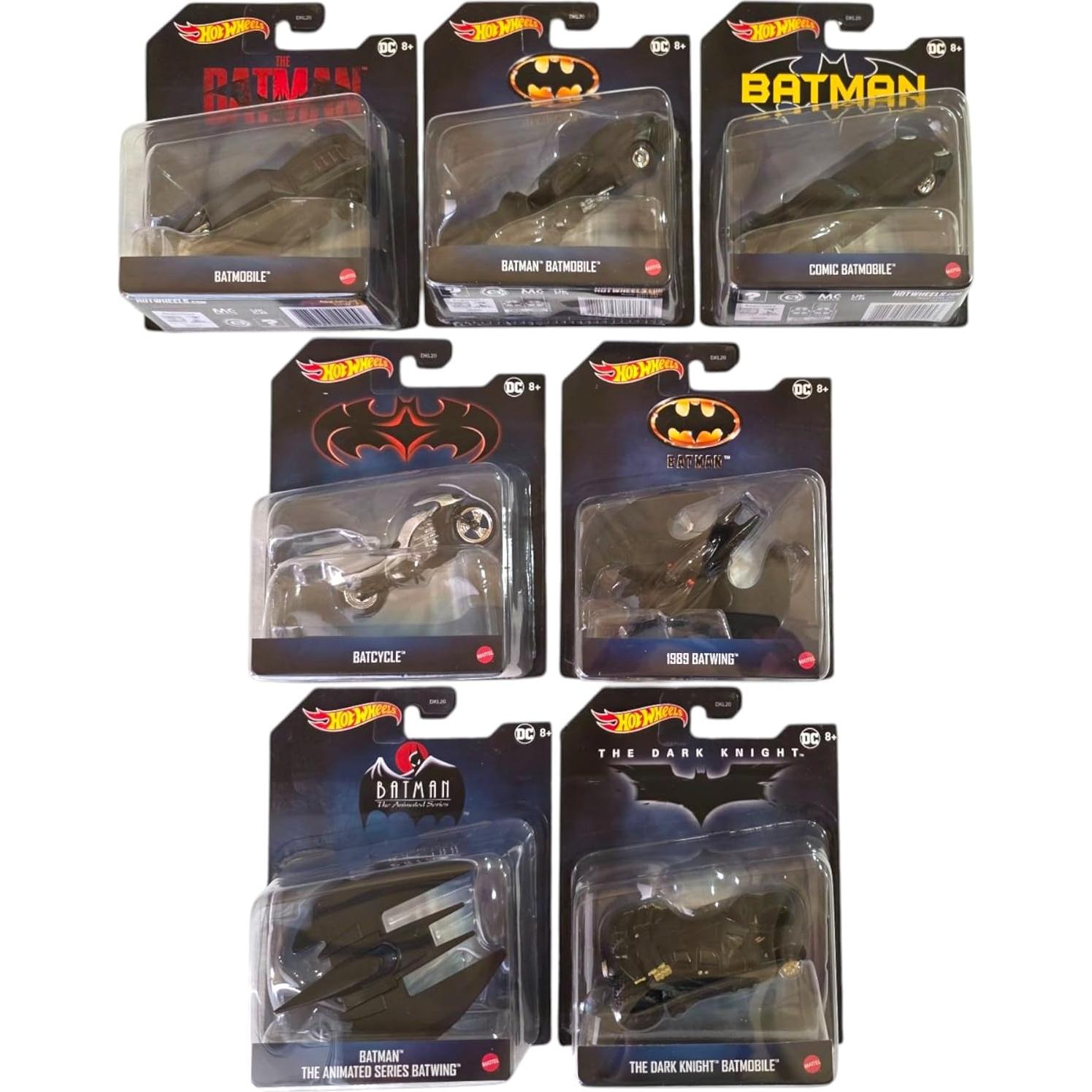 Conjunto de Vehículos Die-Cast Hot Wheels DC Batman 7 Piezas