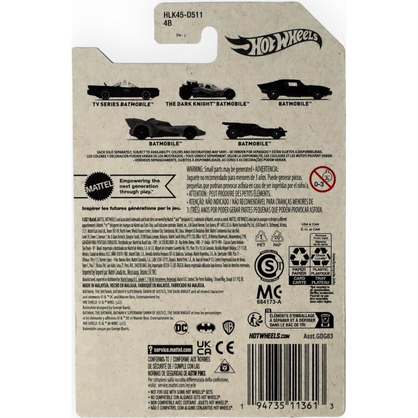 Hot Wheels Batmóvil 1:64 Mattel El Caballero Oscuro