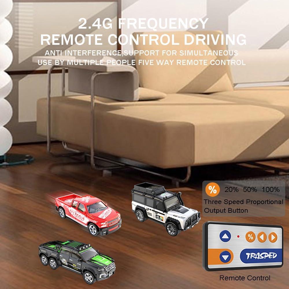 Coche RC 1/64 Park10 Toys 8801A con Remolque Recargable USB