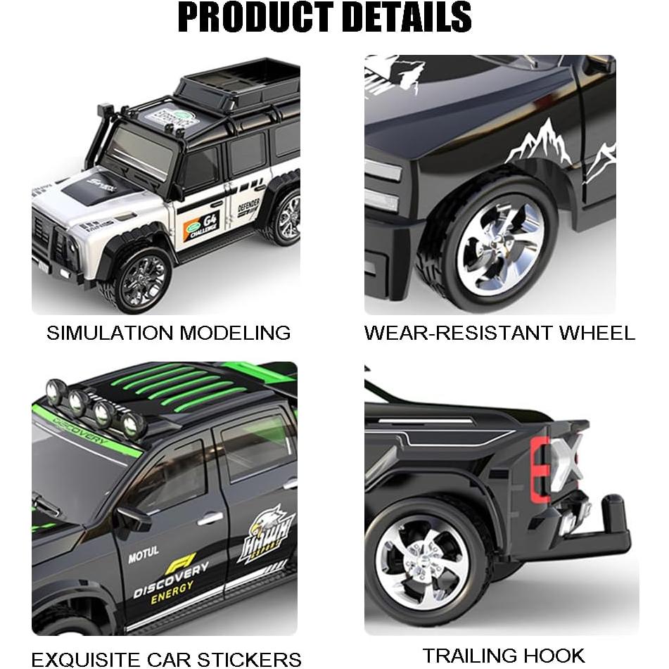 Coche RC 1/64 Park10 Toys 8801A con Remolque Recargable USB