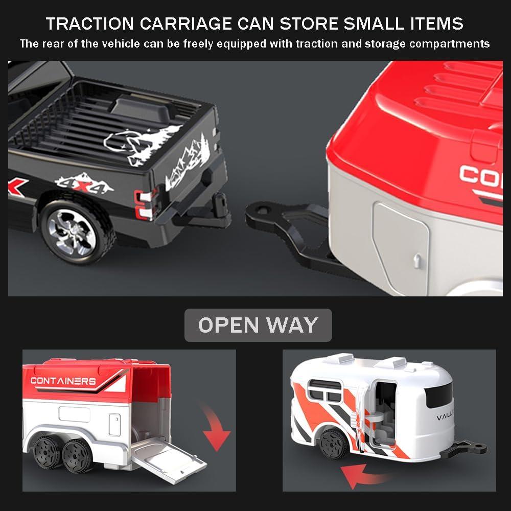 Coche RC 1/64 Park10 Toys 8801A con Remolque Recargable USB