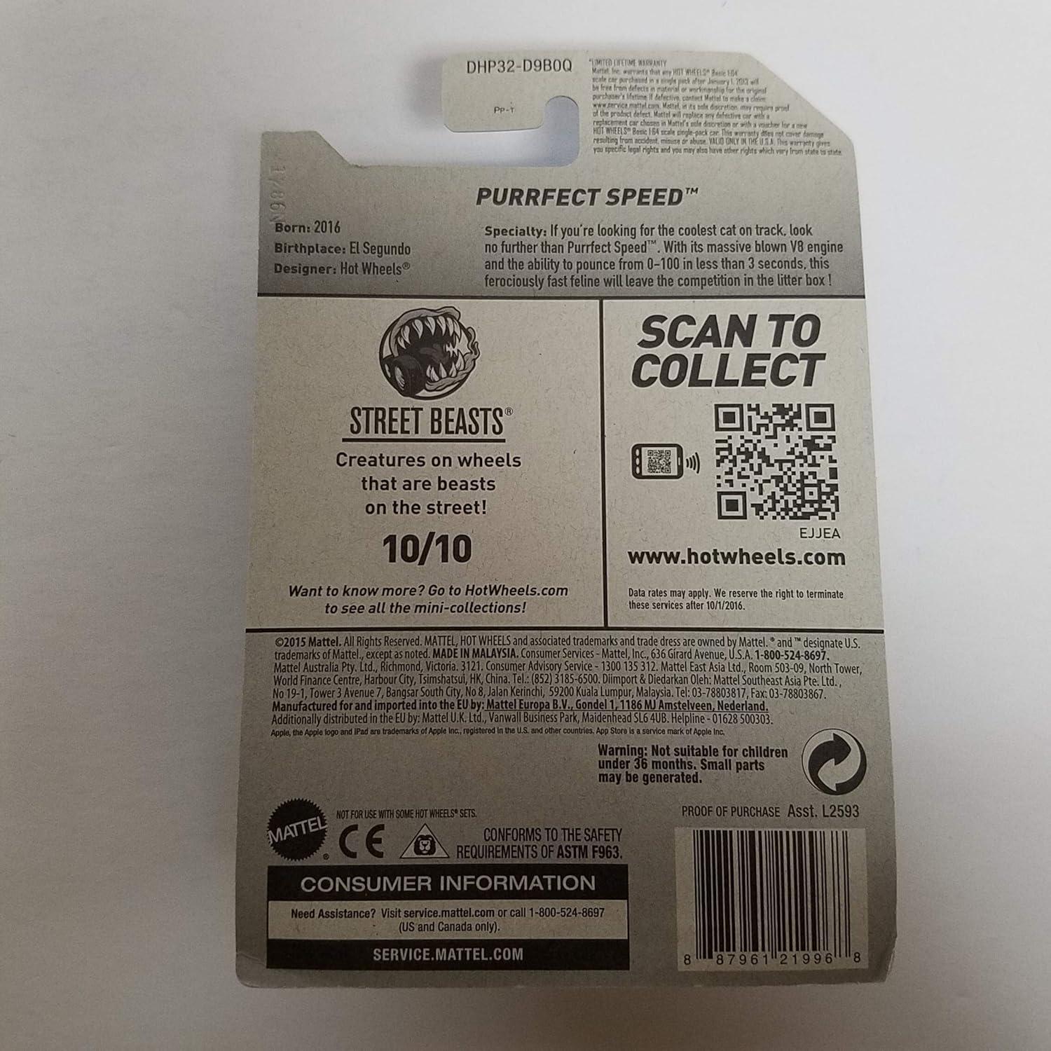 Coche de metal fundido Hot Wheels Bestias de la Calle 1:64