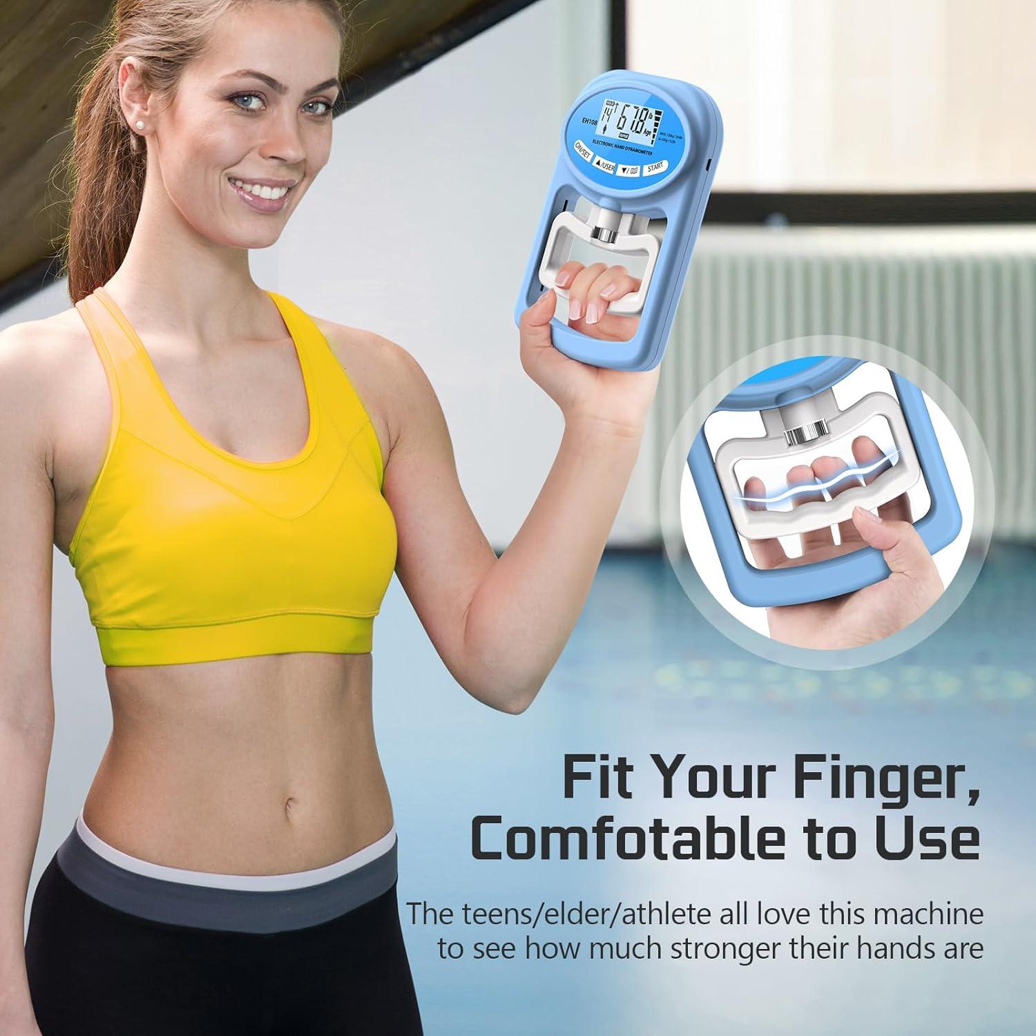 Dinamómetro Electrónico Hichor para Fuerza de Agarre 120 Kg