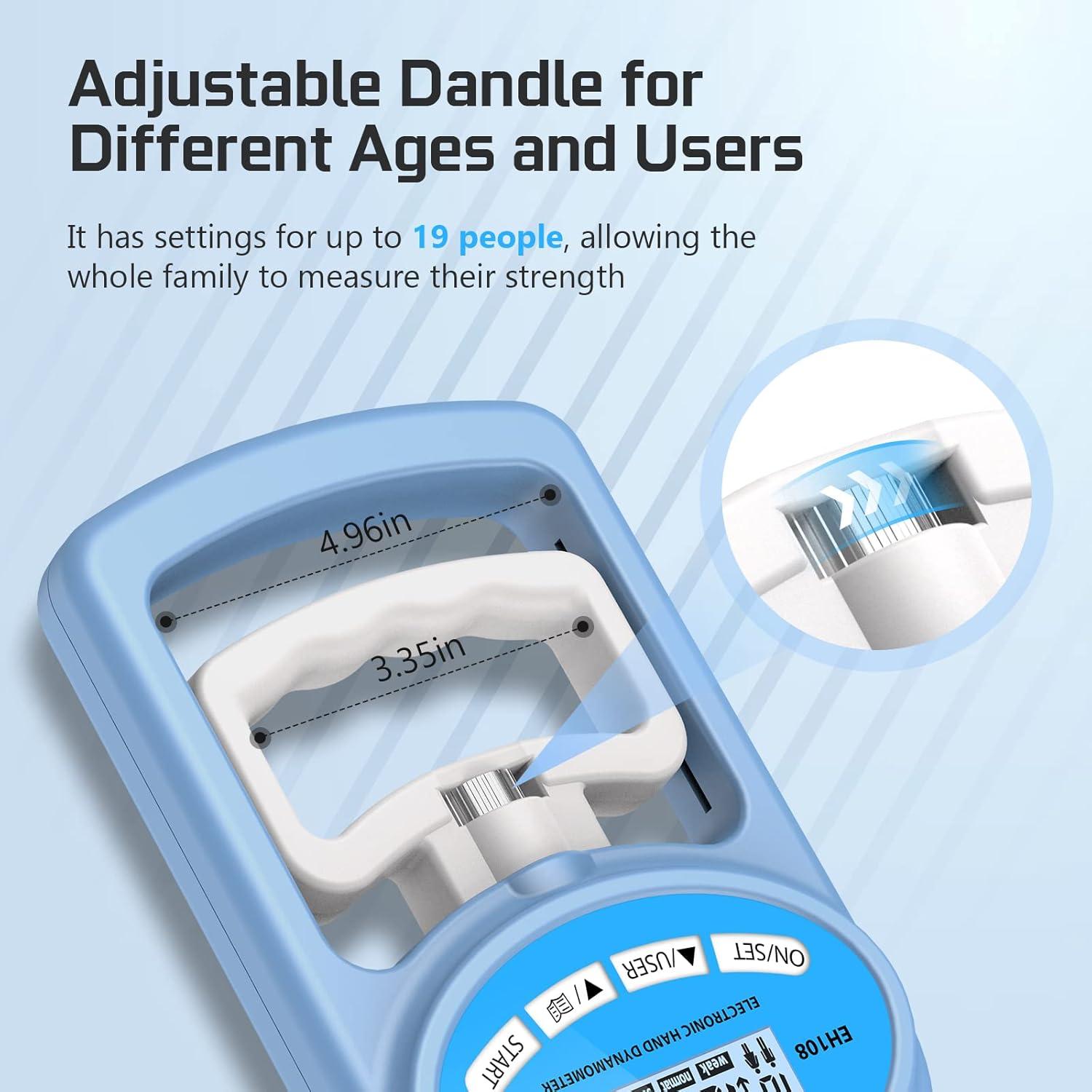 Dinamómetro Electrónico Hichor para Fuerza de Agarre 120 Kg