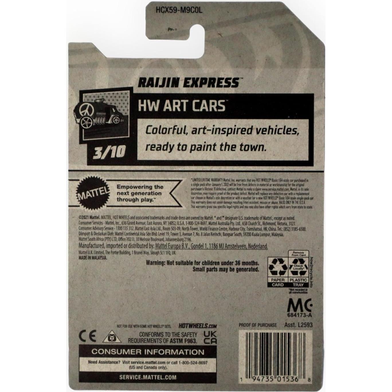 Hot Wheels Raijin Express 2022 - HW Art Cars 3/10 - Oro