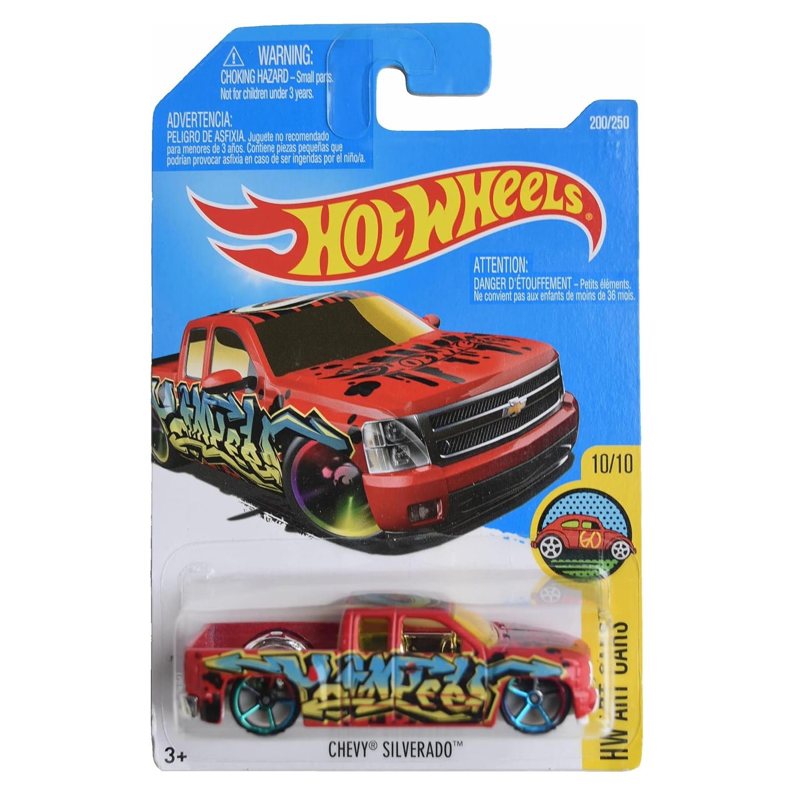 Hot Wheels Chevy Silverado Art Cars 1:64 Rojo 200/250