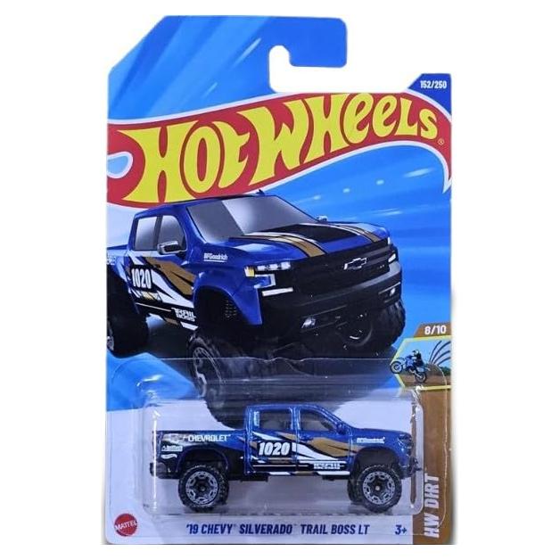 Hot Wheels Chevy Silverado Trail Boss LT Azul 1:64 Diecast
