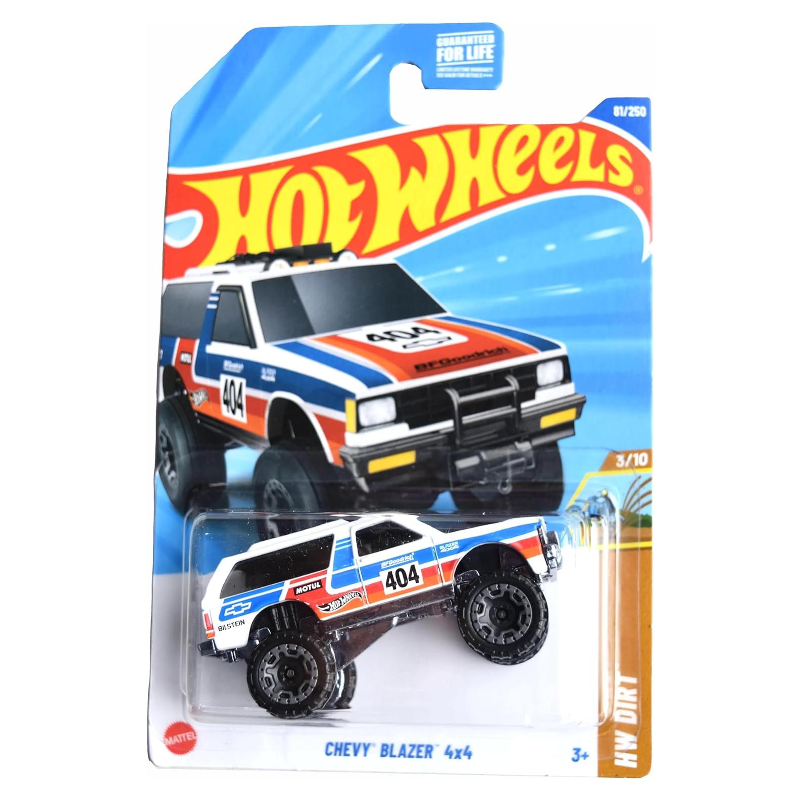Hot Wheels Chevy Blazer 4x4 Blanco/Rojo/Azul Escala 1:64